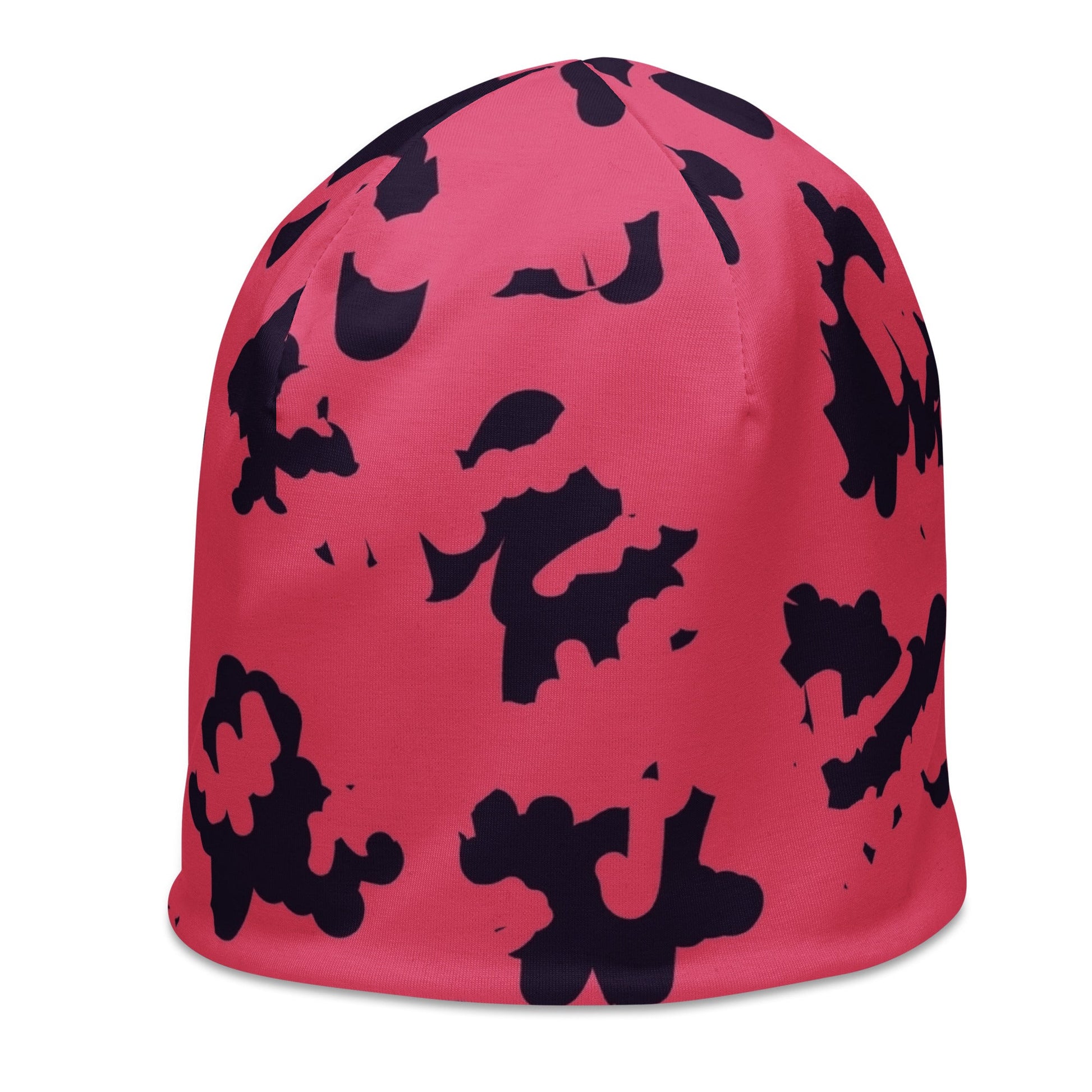 Pink Leopard Beanie with Black Spots | Camo Colors