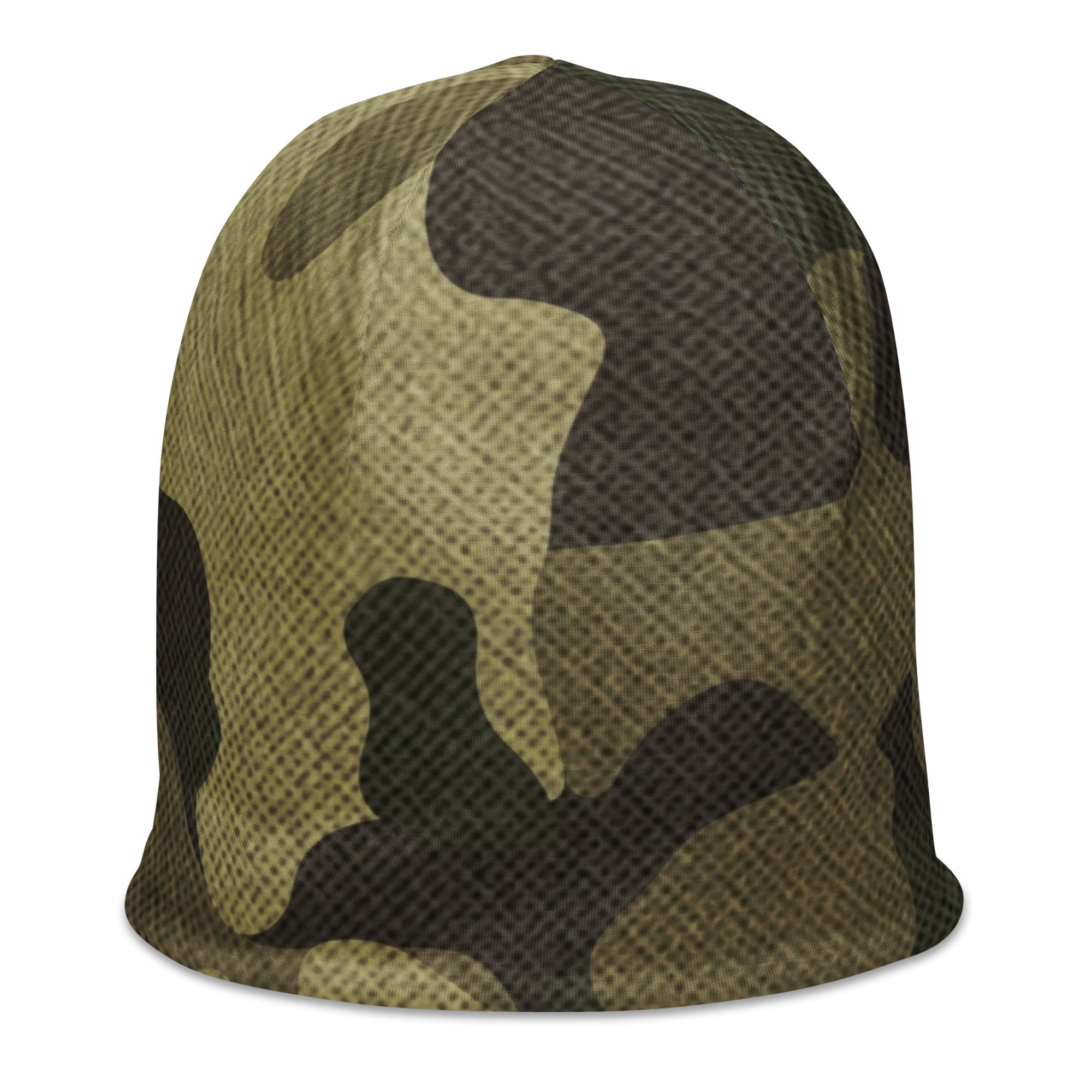 Camouflage Beanie | Green Fabric Design Camo Colors