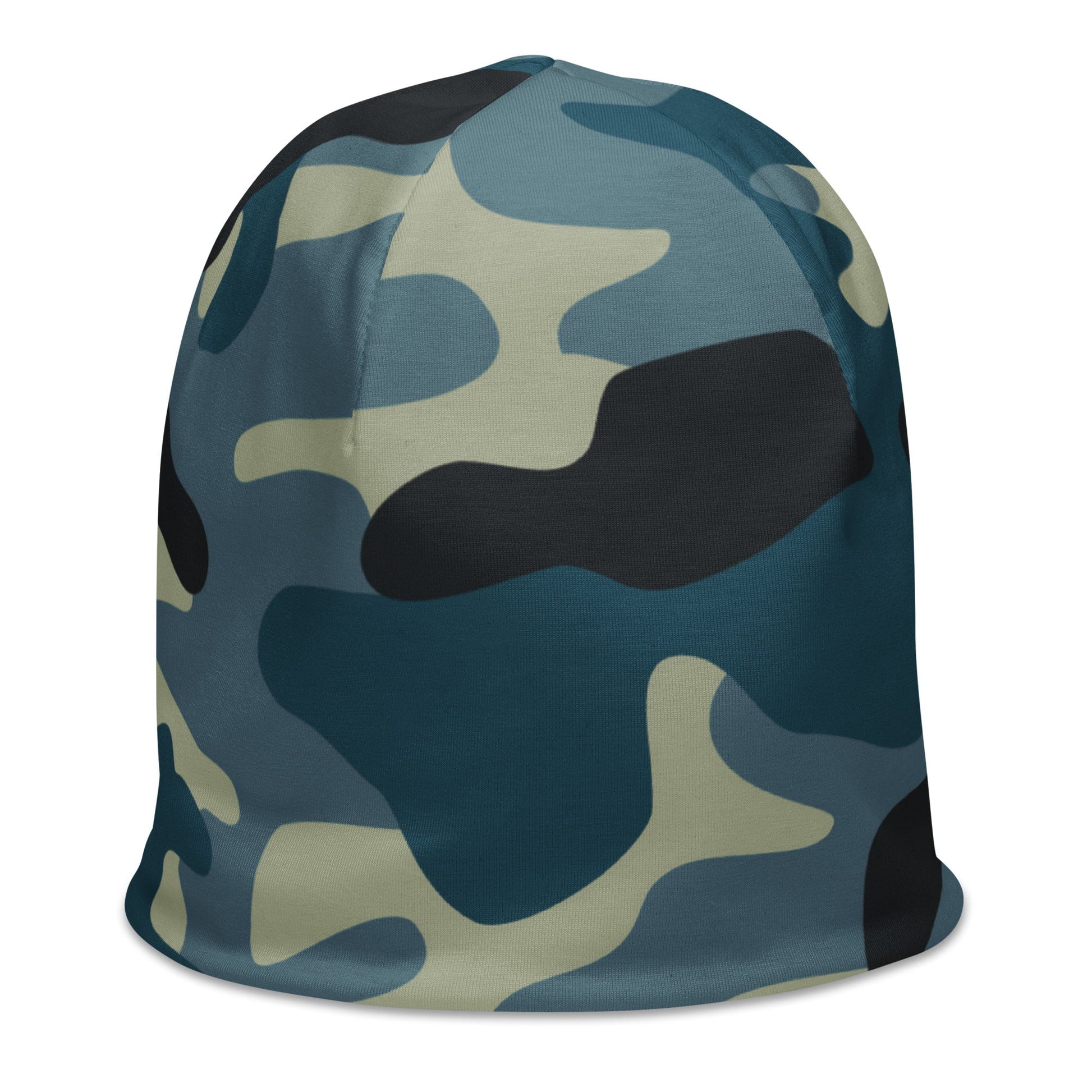 Camo Beanie in Shades of Blue and Charcoal | Camo Colors