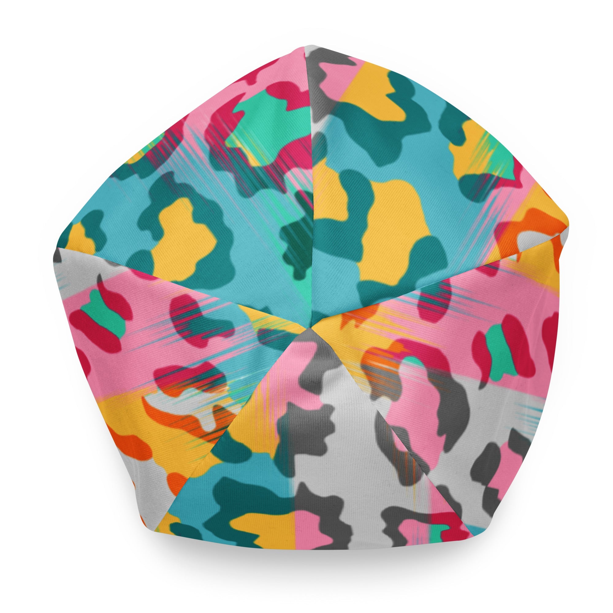 Leopard Print Beanie in Pink and Yellow | Camo Colors