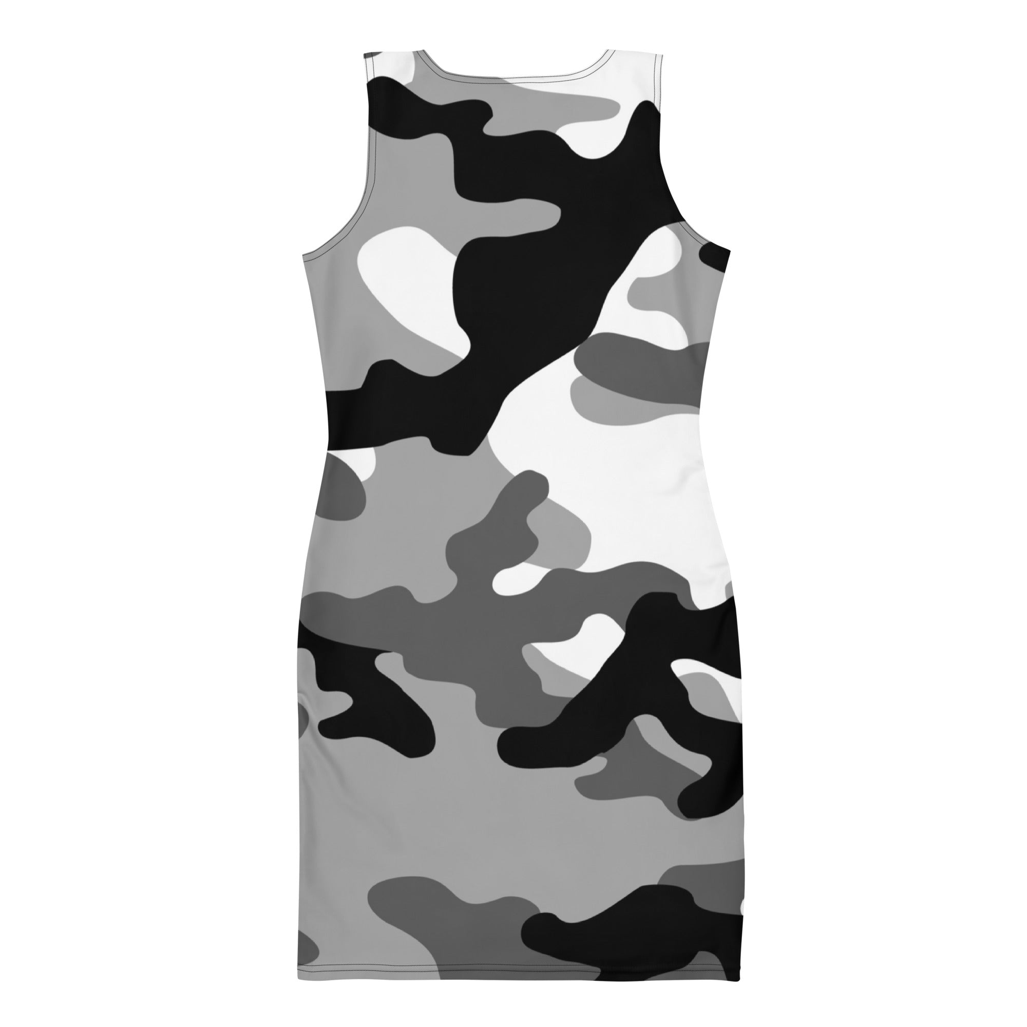 Camo Dress | Gray, Black, and White | Tight Bodycon Fit Camo Colors