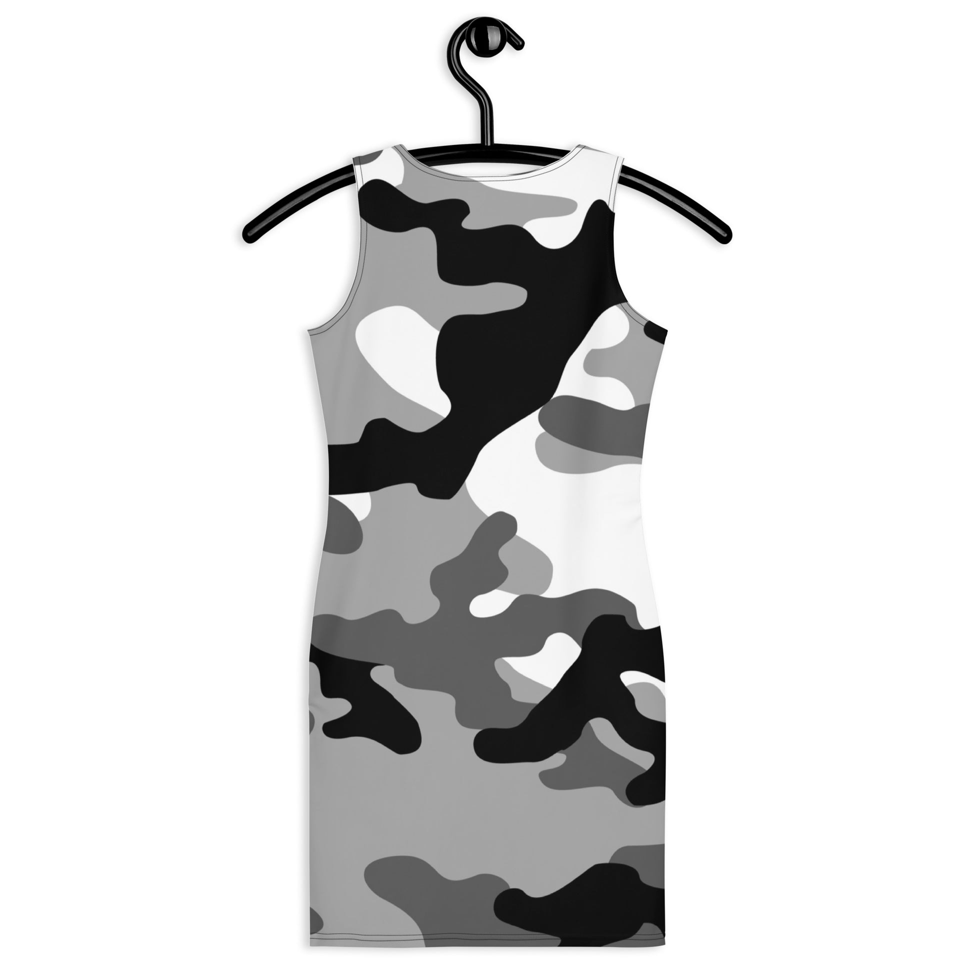 Camo Dress | Gray, Black, and White | Tight Bodycon Fit Camo Colors