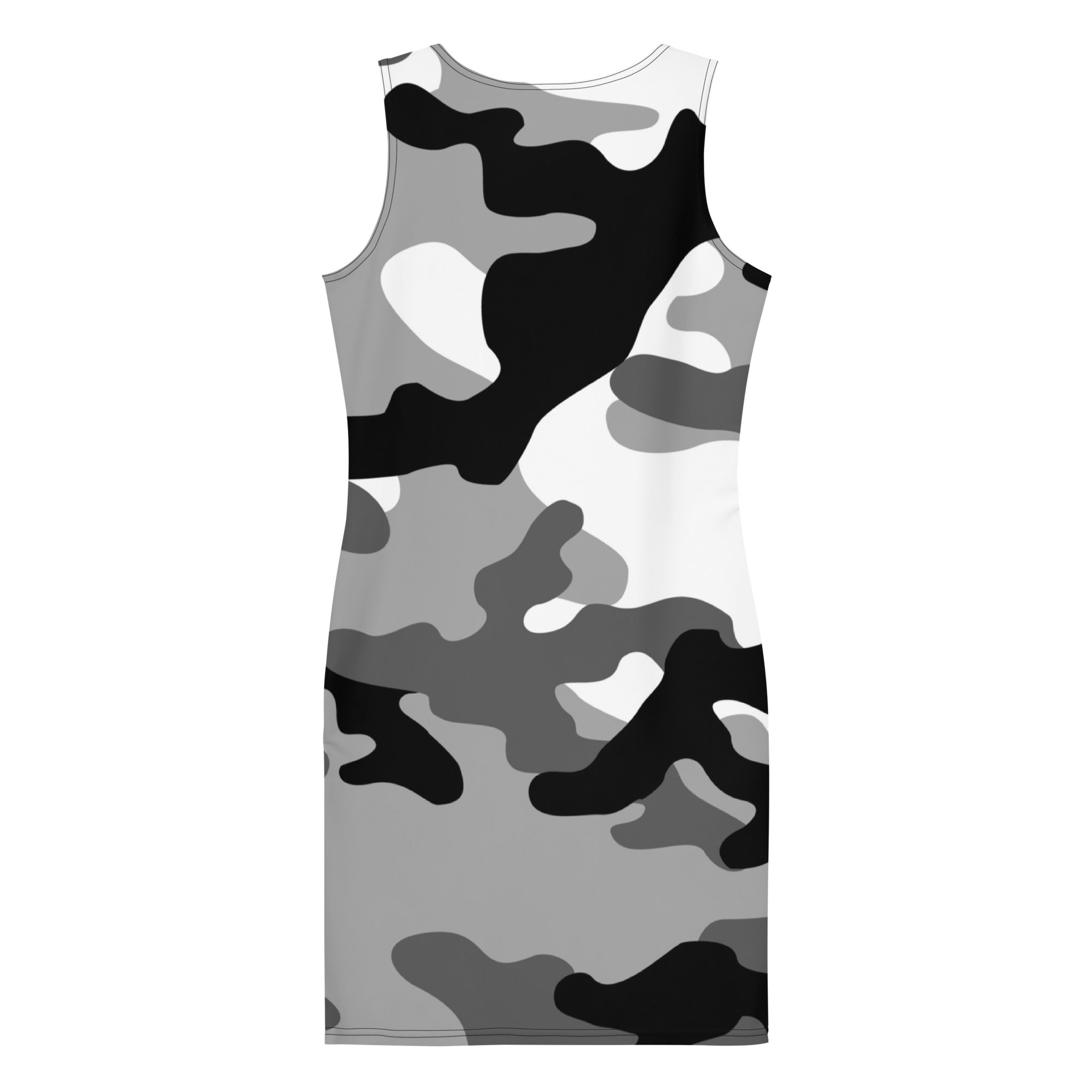 Camo Dress | Gray, Black, and White | Tight Bodycon Fit Camo Colors