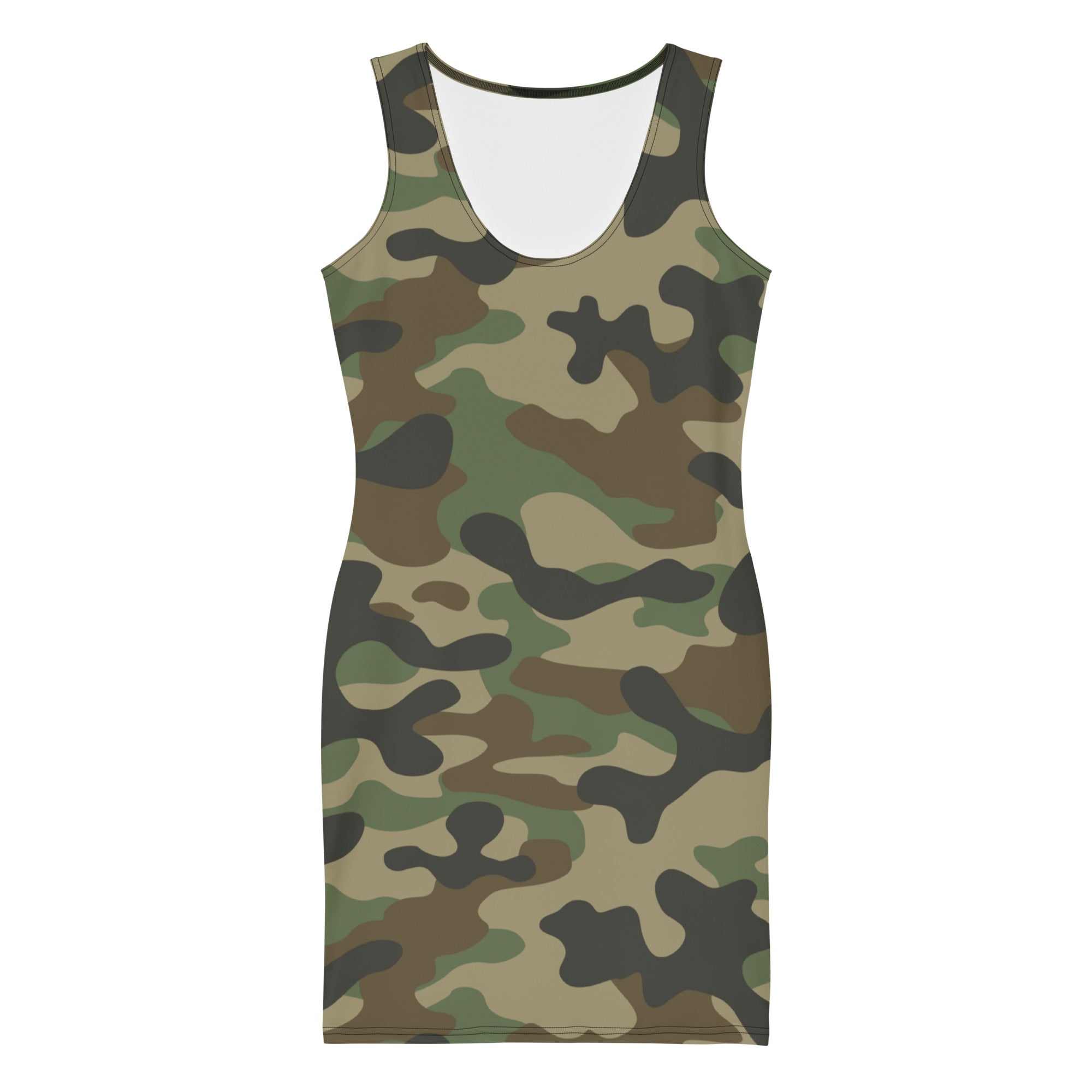 Camo Dress | Military Brown | Tight Bodycon Fit Camo Colors