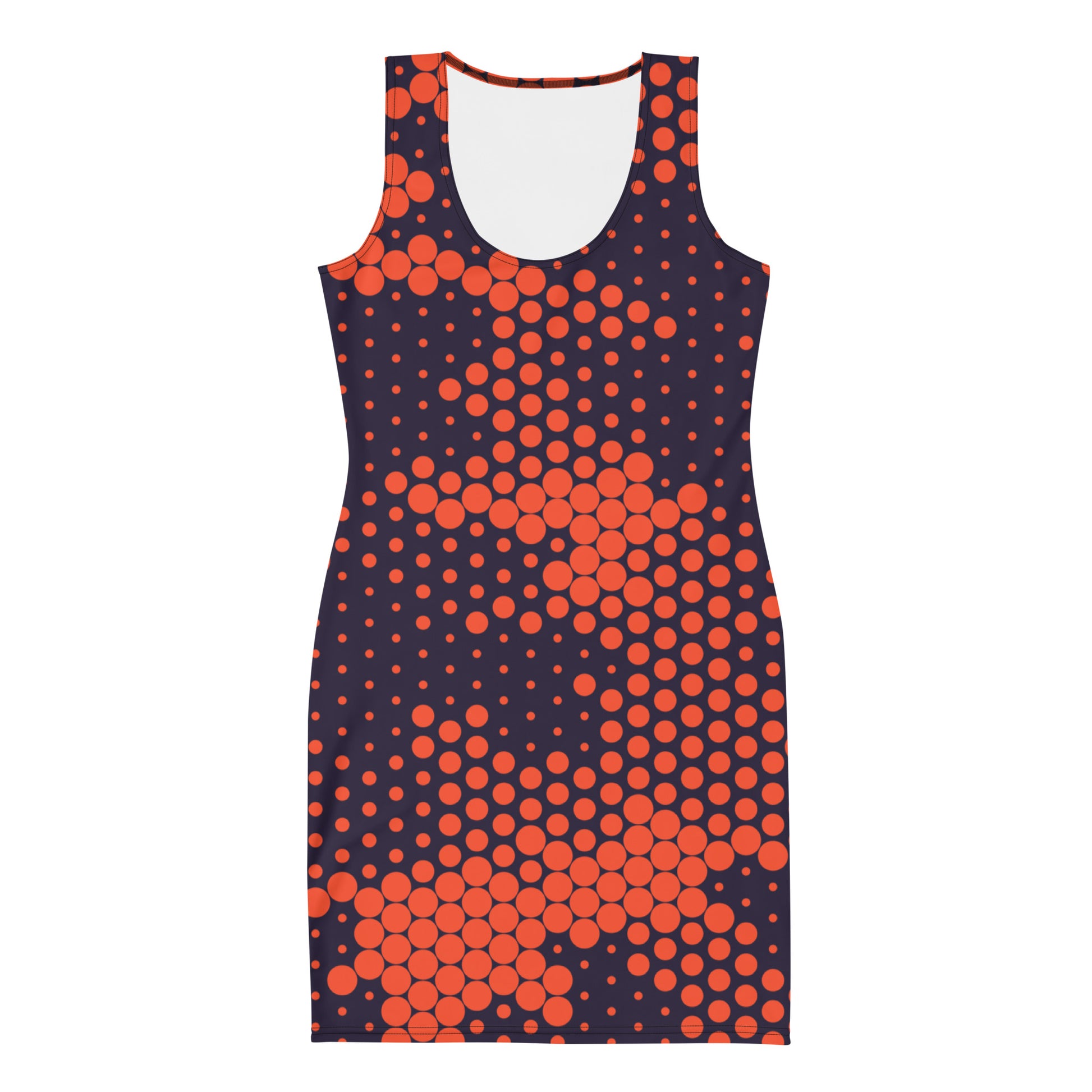 Camo Dress | Orange & Blue Digital | Tight Bodycon Fit Camo Colors