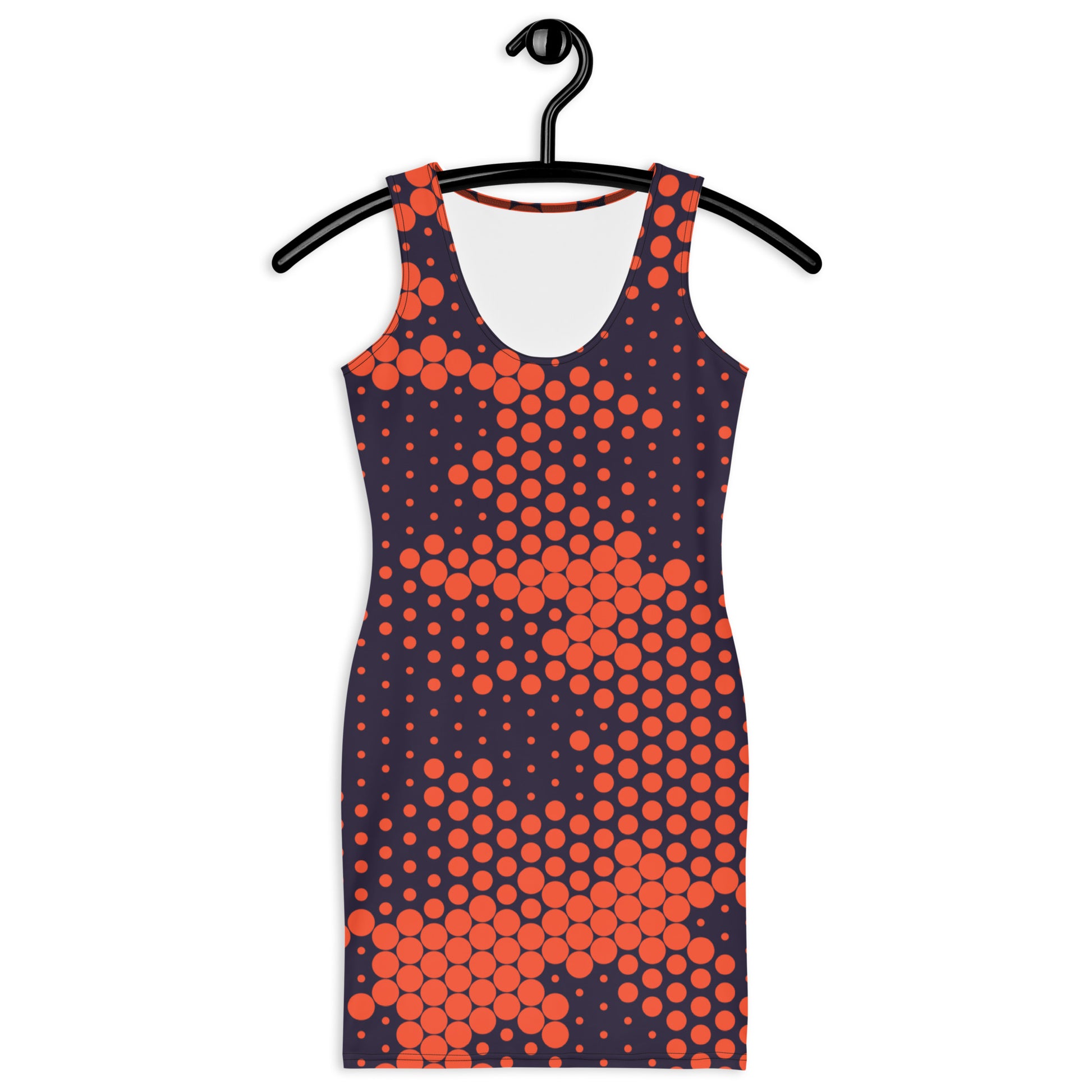 Camo Dress | Orange & Blue Digital | Tight Bodycon Fit Camo Colors