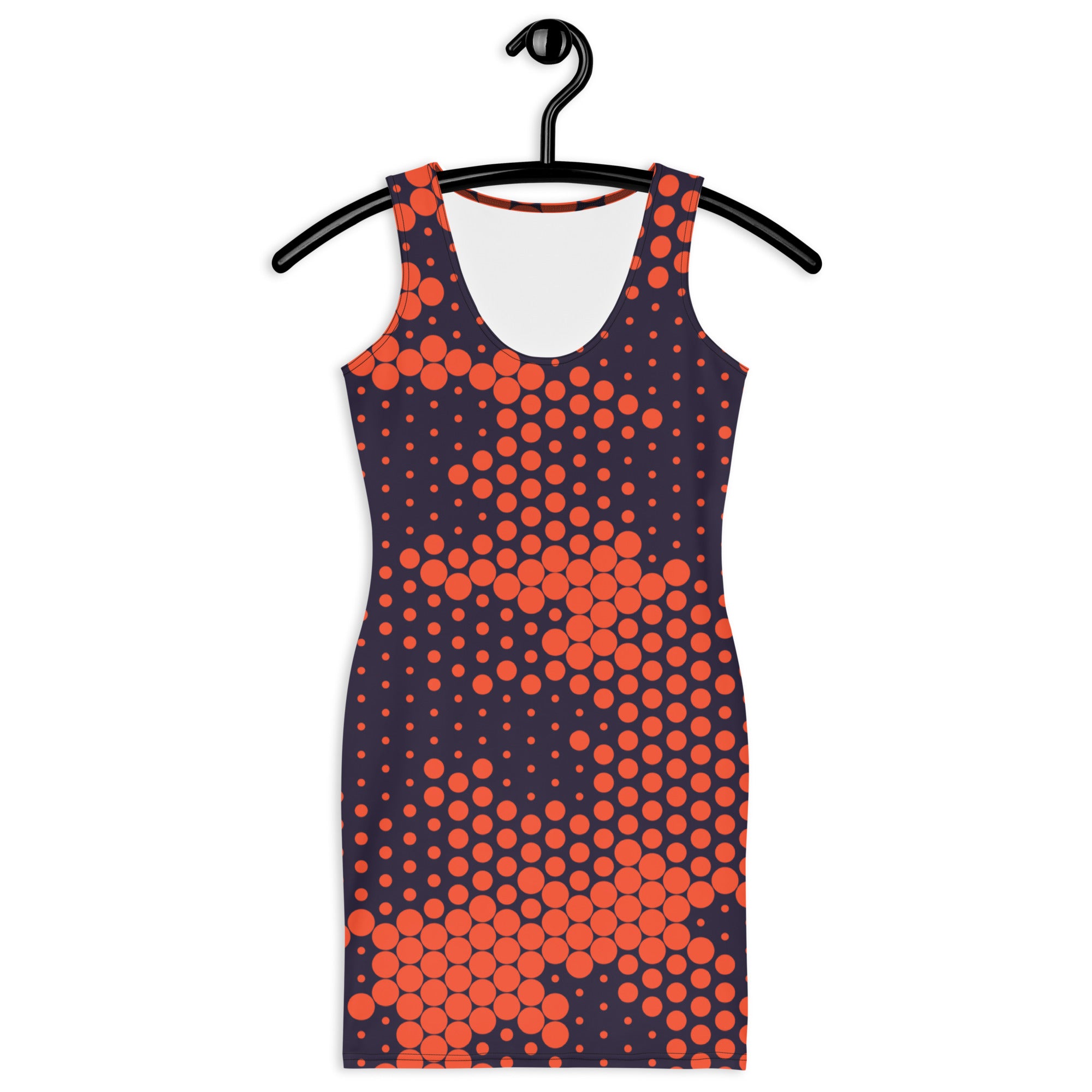 Camo Dress | Orange & Blue Digital | Tight Bodycon Fit Camo Colors