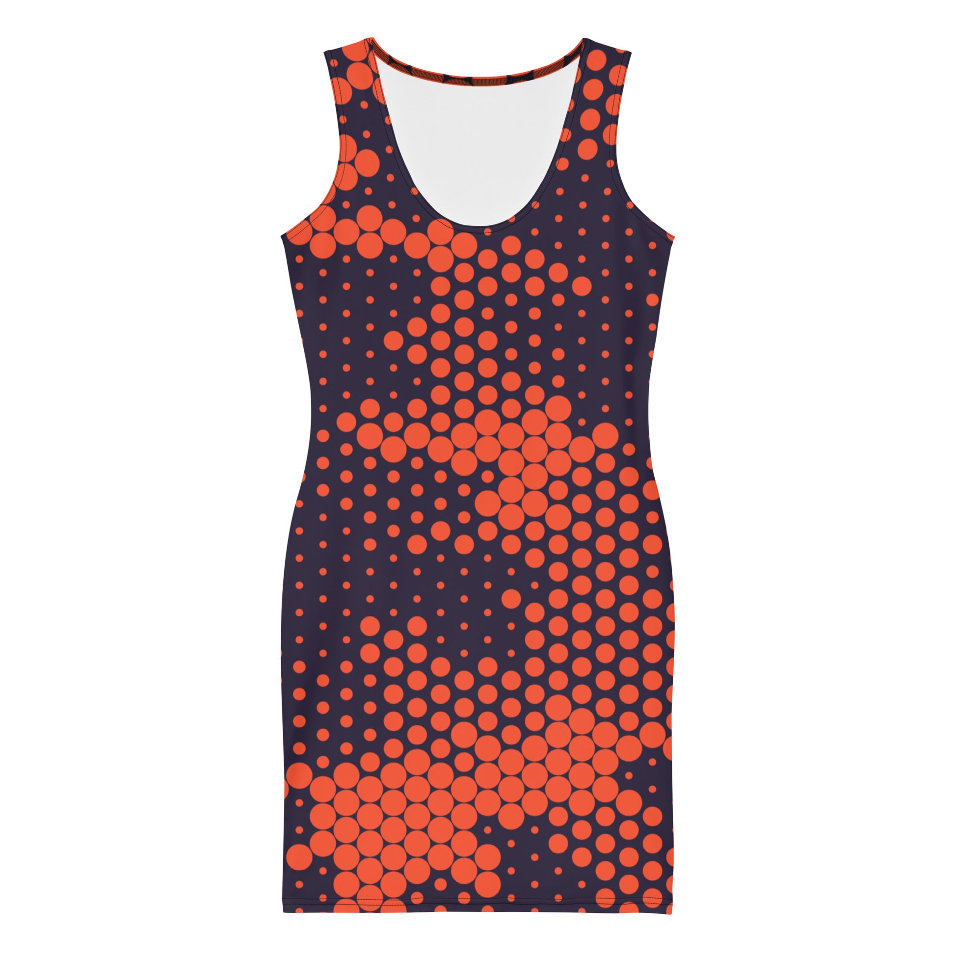 Camo Dress | Orange & Blue Digital | Tight Bodycon Fit Camo Colors
