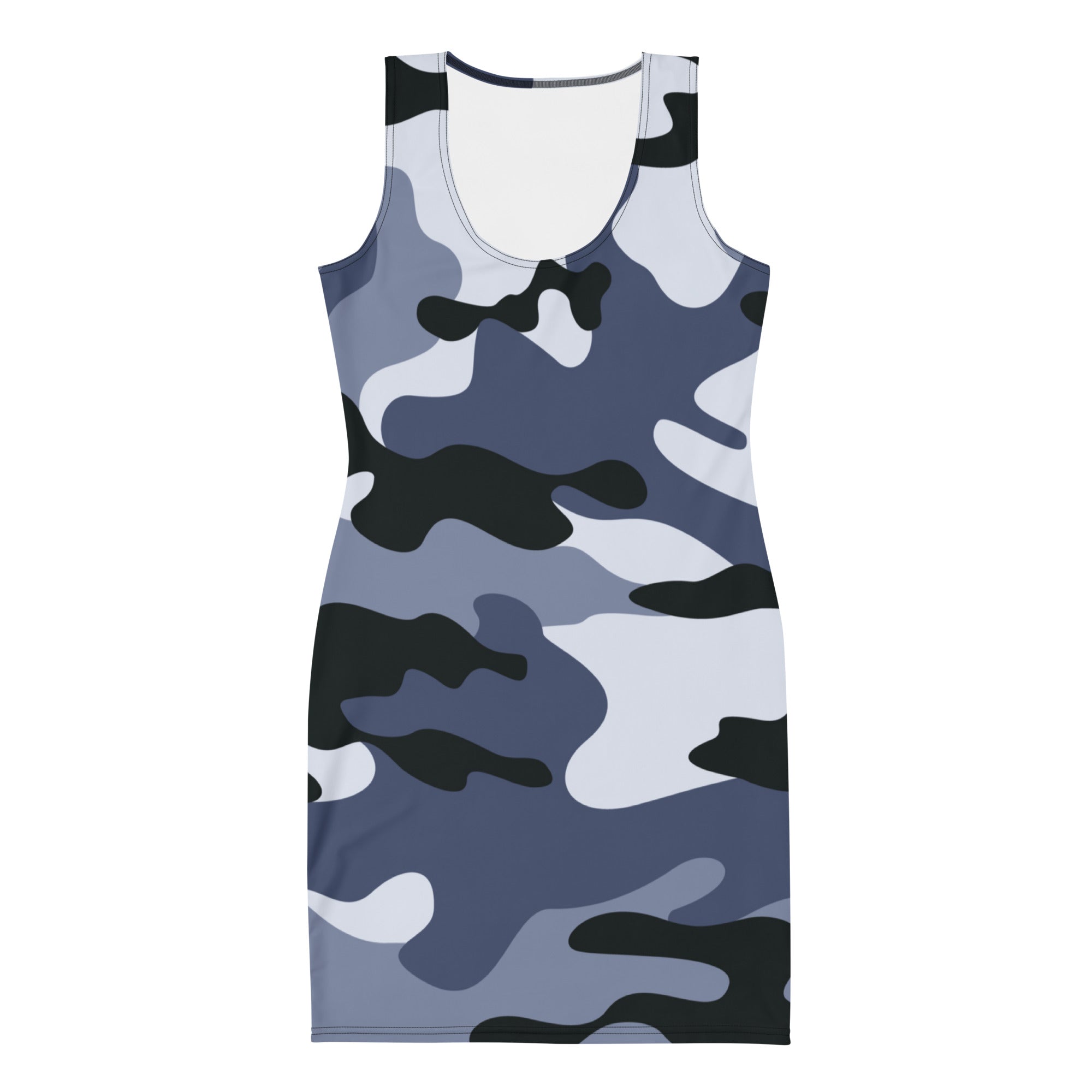 Camo Dress | Light Blue | Tight Bodycon Fit Camo Colors
