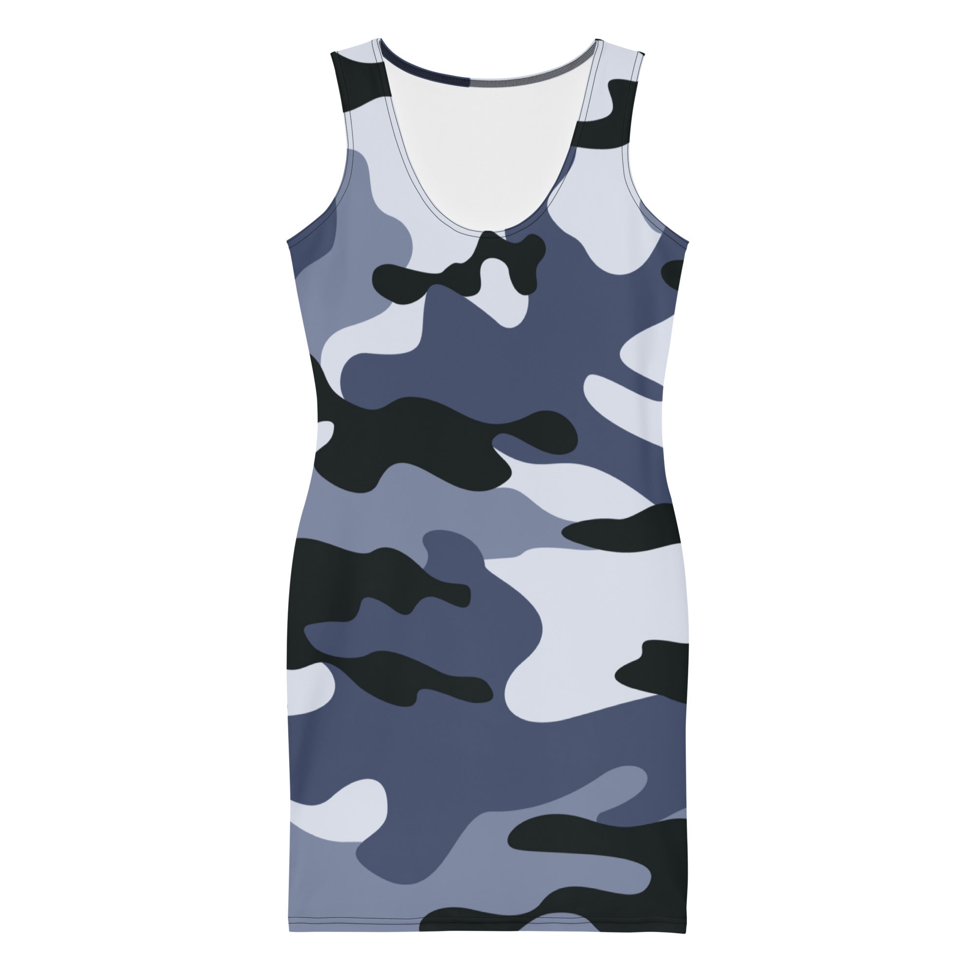 Camo Dress | Light Blue | Tight Bodycon Fit Camo Colors