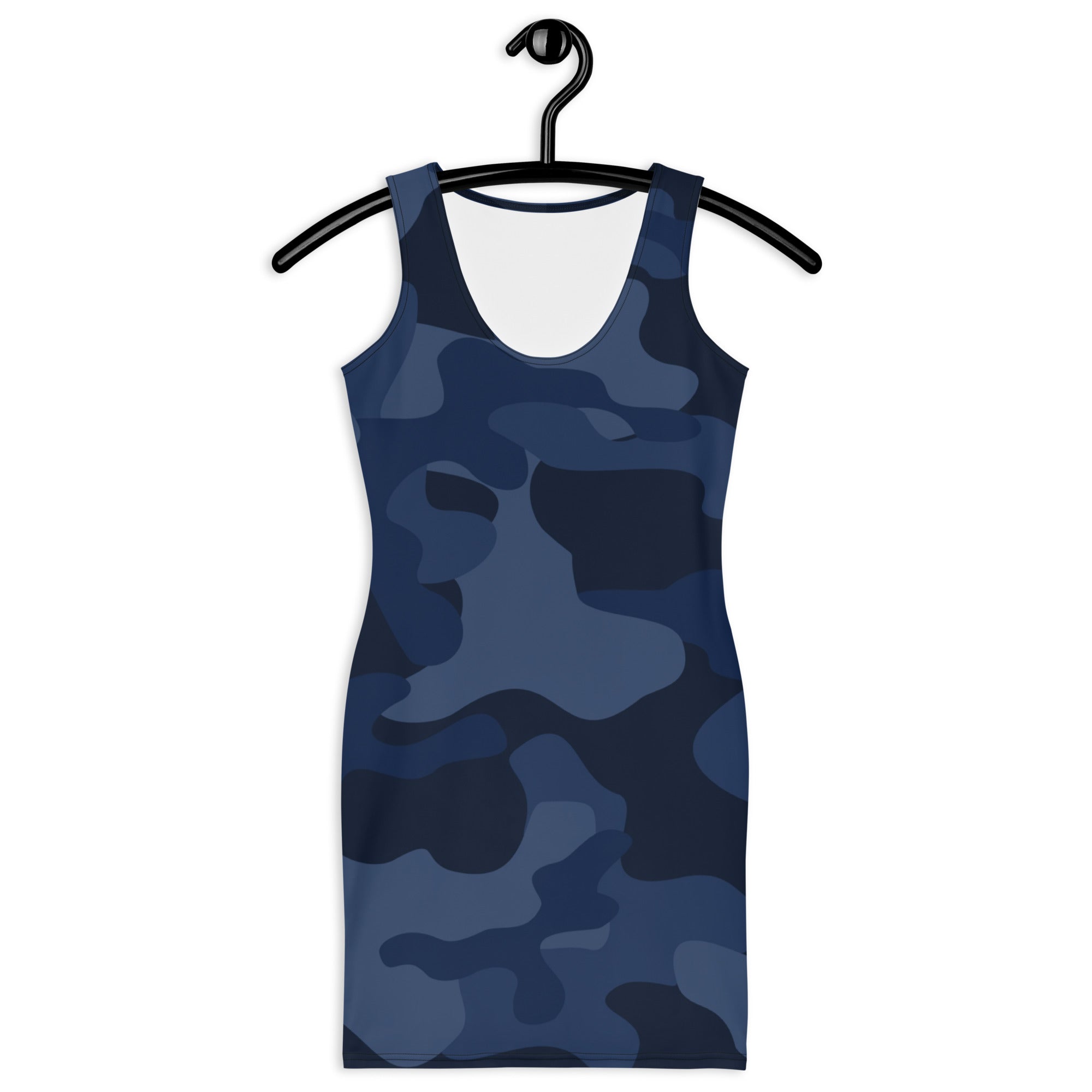 Camo Dress | Deep Blue | Tight Bodycon Fit Camo Colors