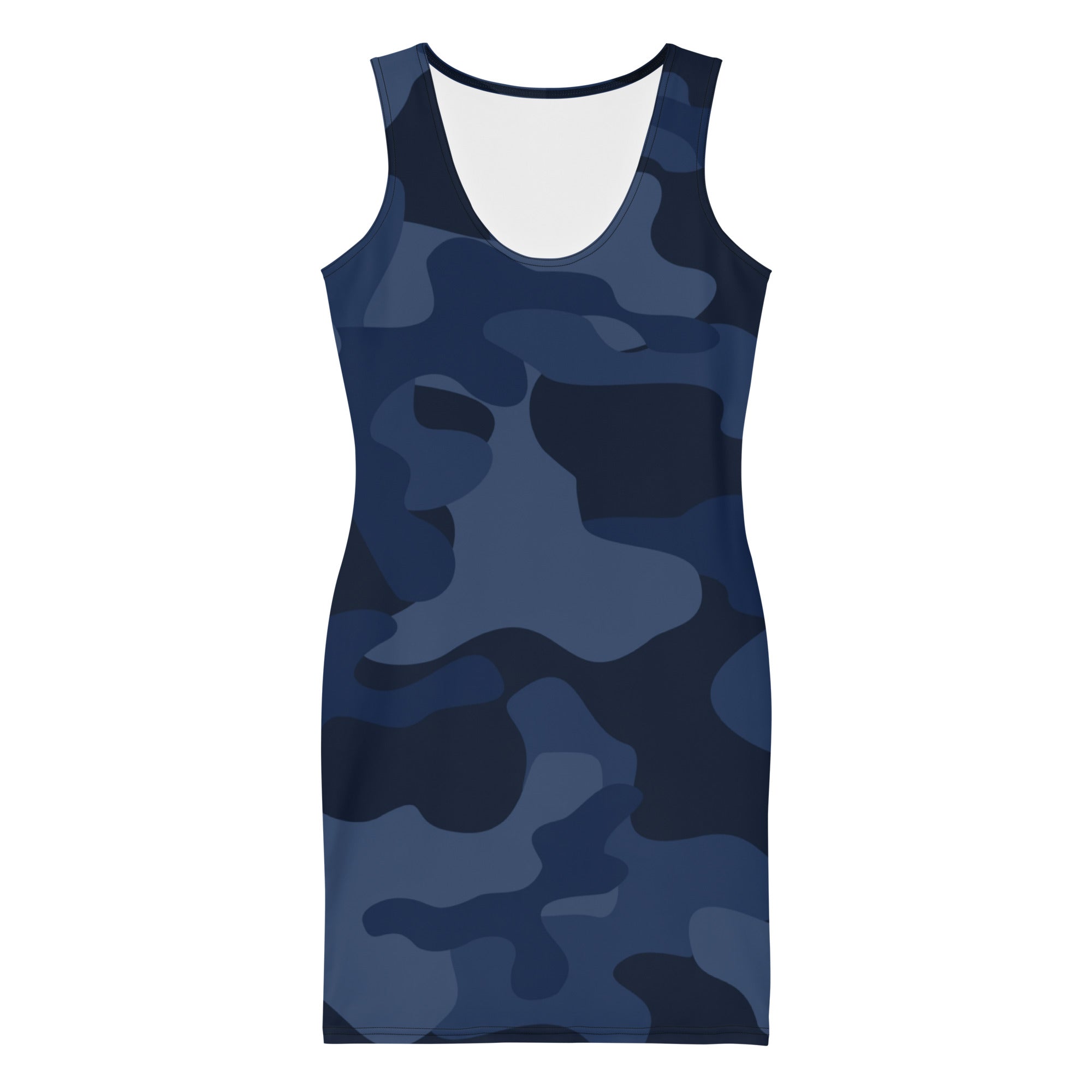 Camo Dress | Deep Blue | Tight Bodycon Fit Camo Colors