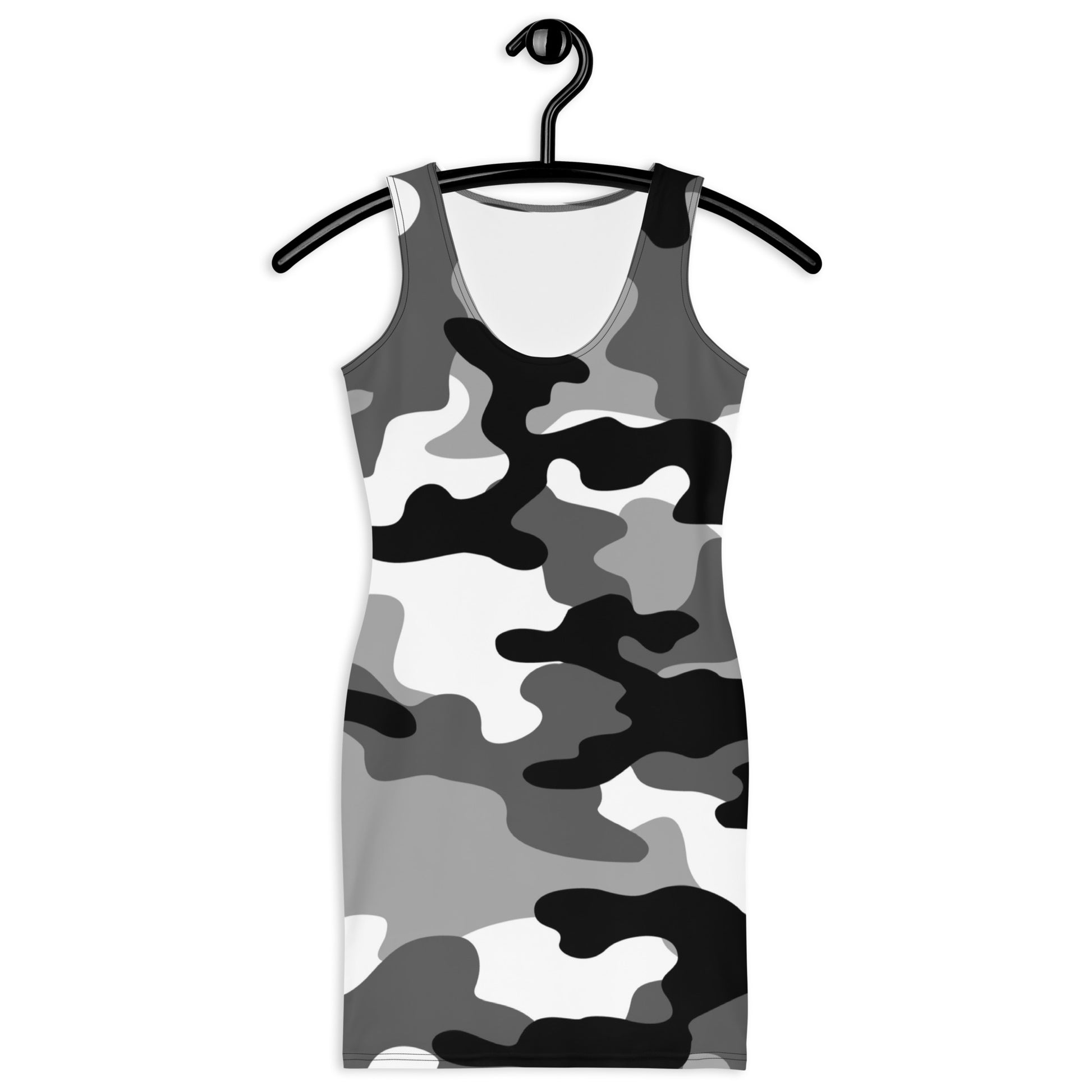 Camo Dress | Gray, Black, and White | Tight Bodycon Fit Camo Colors