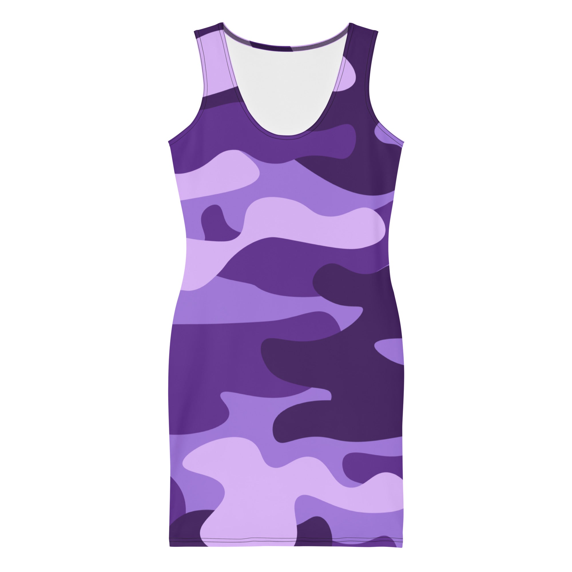 Camo Dress | Purple, Blue, and Mauve | Tight Bodycon Fit Camo Colors