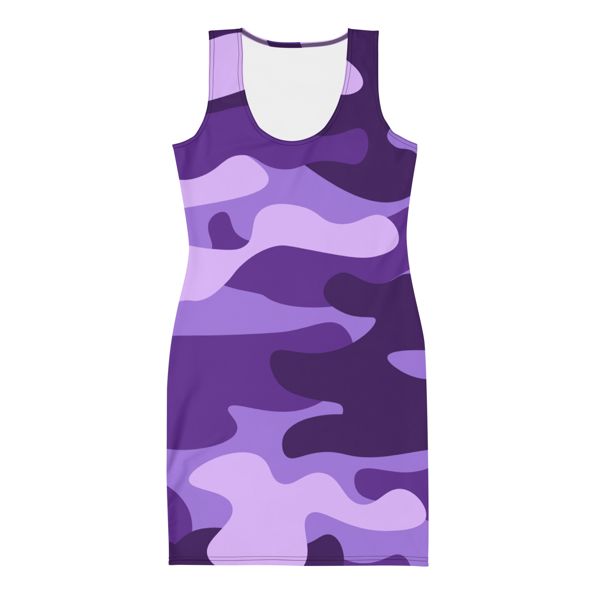 Camo Dress | Purple, Blue, and Mauve | Tight Bodycon Fit Camo Colors