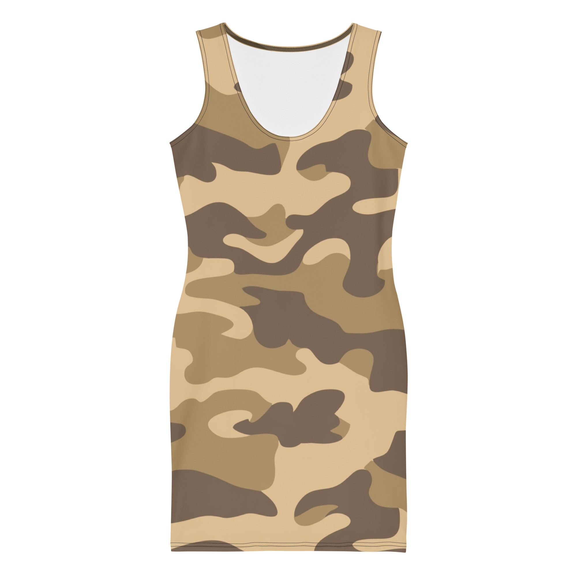Camo Dress | Khaki | Tight Bodycon Fit Camo Colors