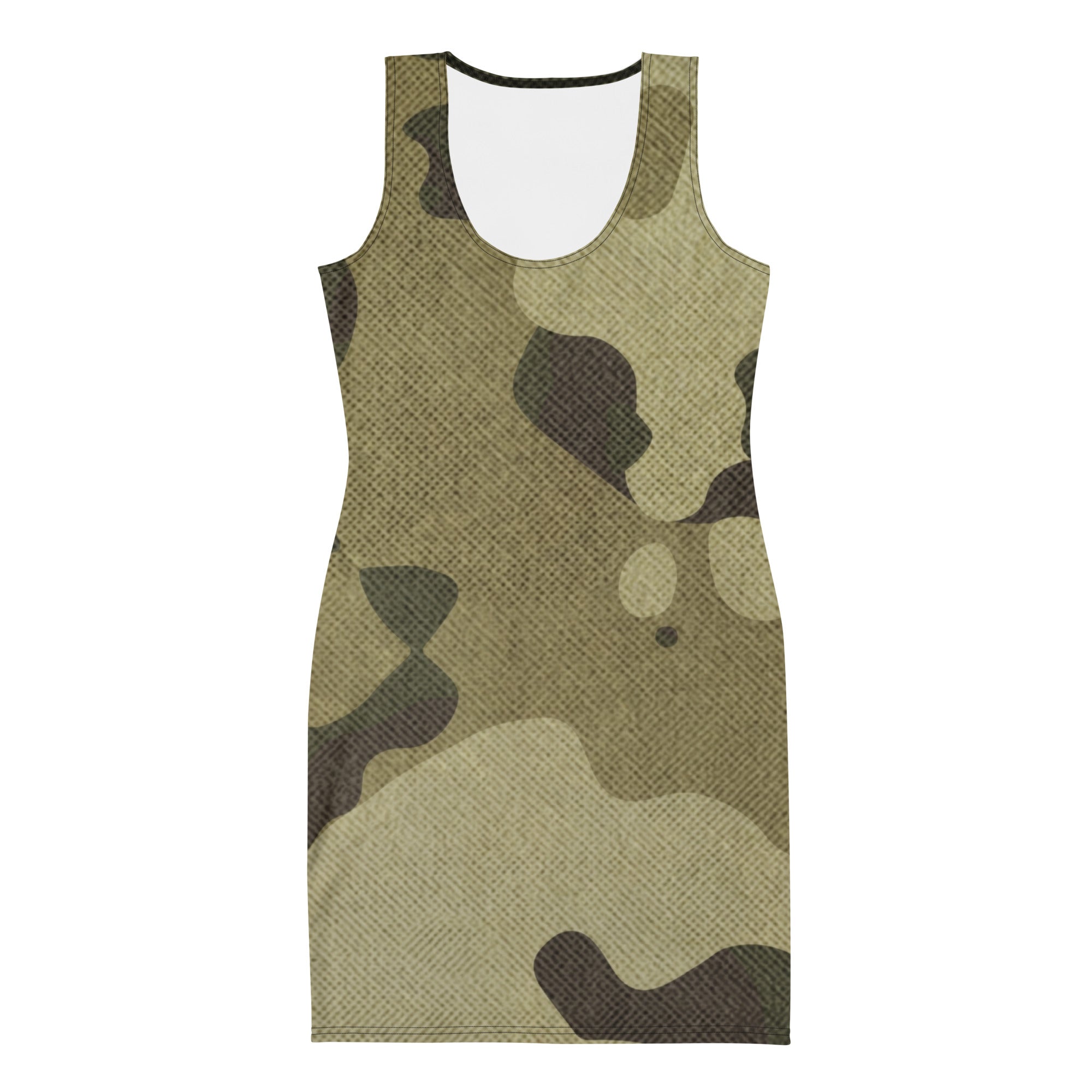 Camo Dress | Green Fabric | Tight Bodycon Fit Camo Colors