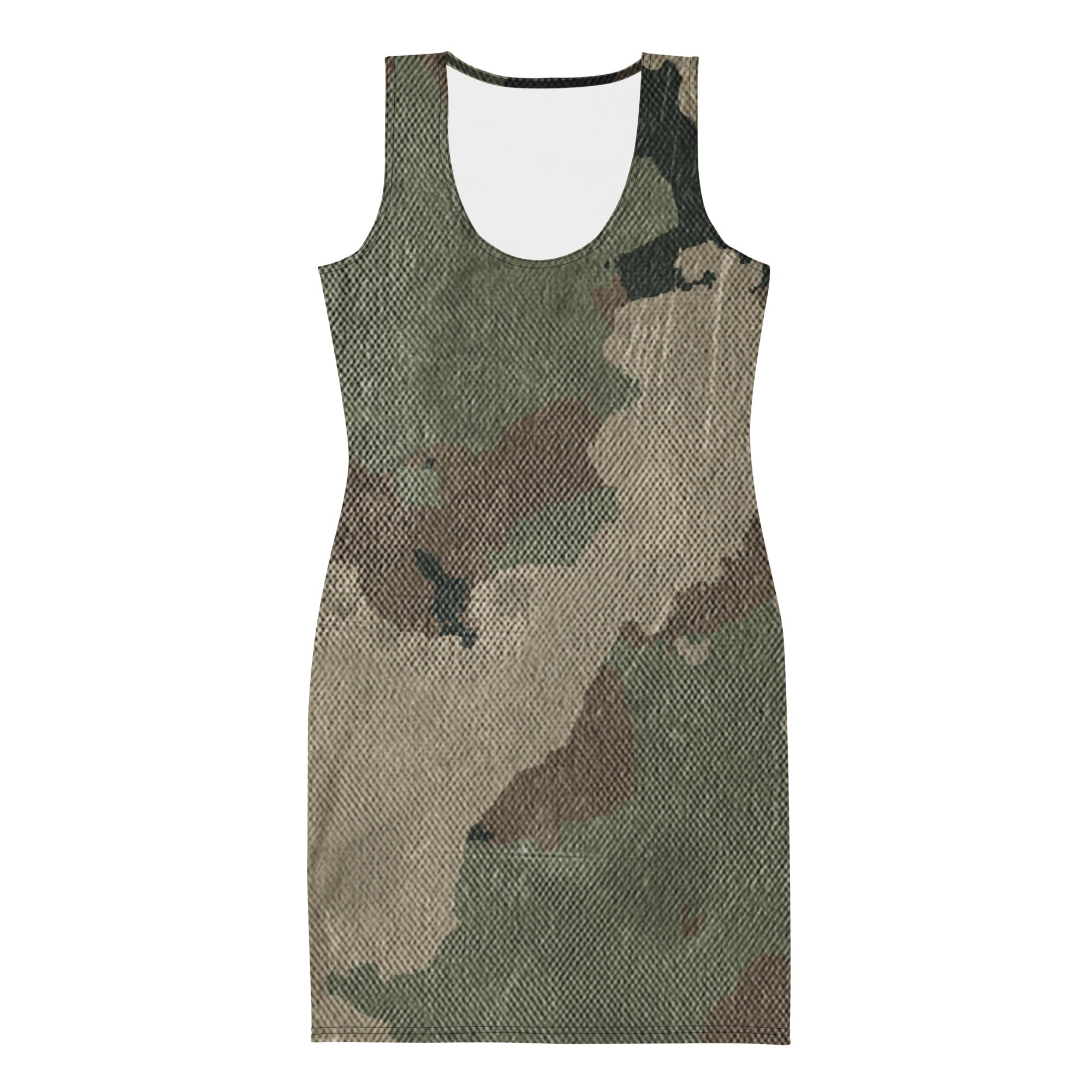 Camo Dress | Dirty Brown | Tight Bodycon Fit Camo Colors