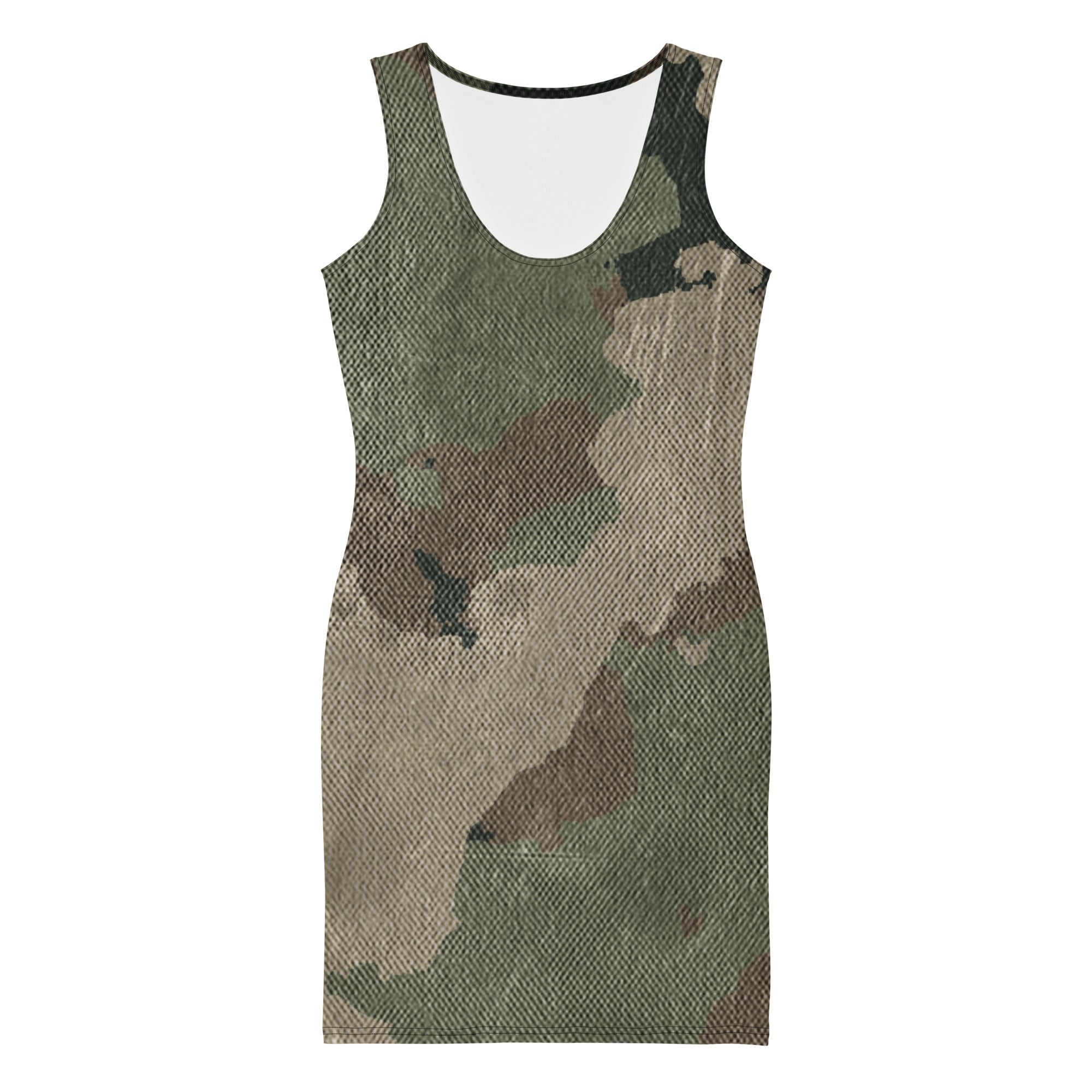 Camo Dress | Dirty Brown | Tight Bodycon Fit Camo Colors