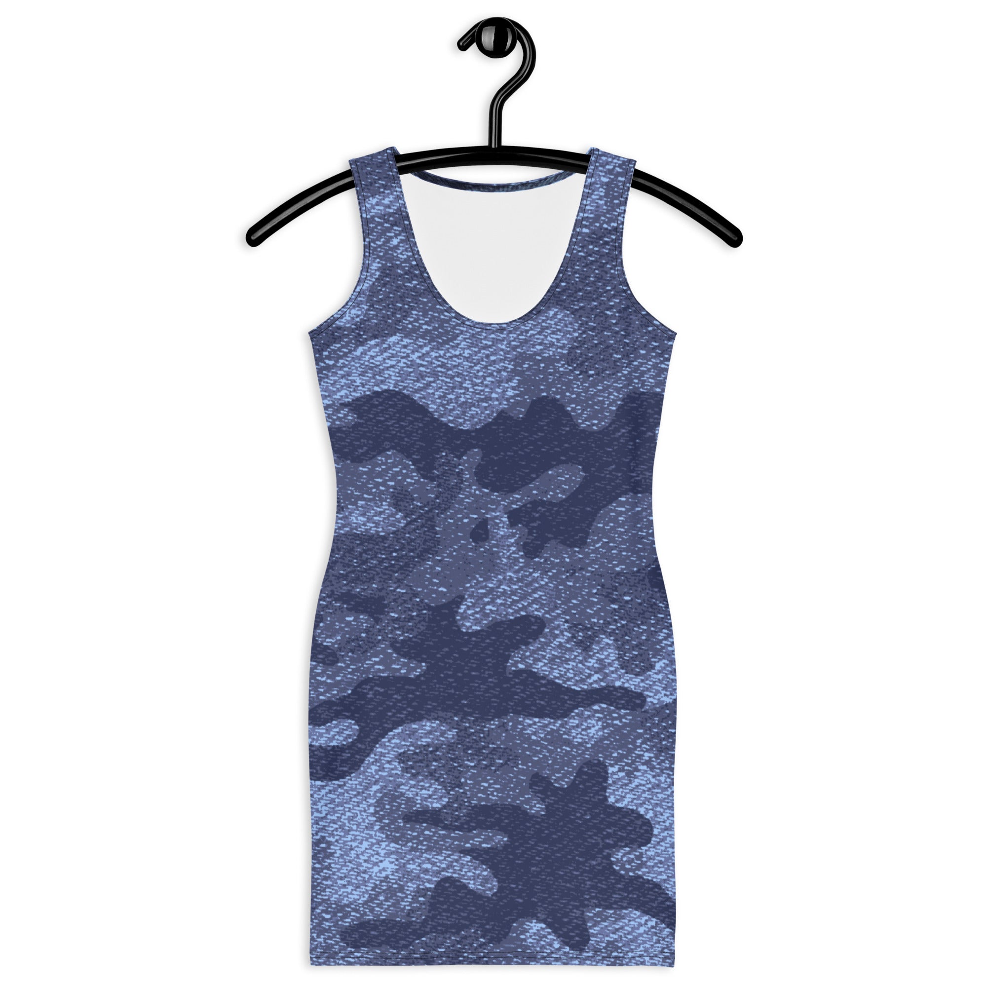 Camo Dress | Denim Blue | Tight Bodycon Fit Camo Colors