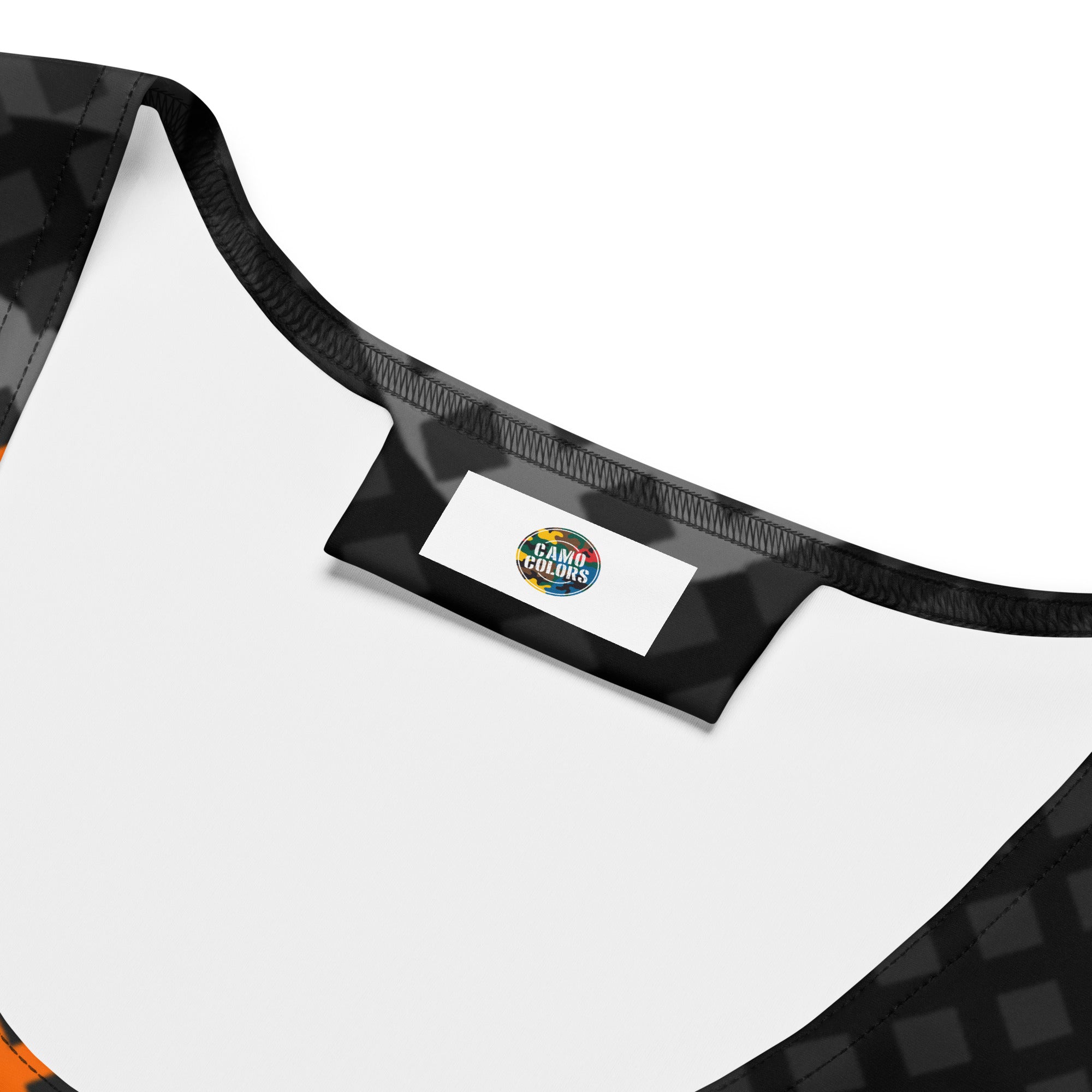 Camo Dress | Black & Orange Pixel | Tight Bodycon Fit Camo Colors