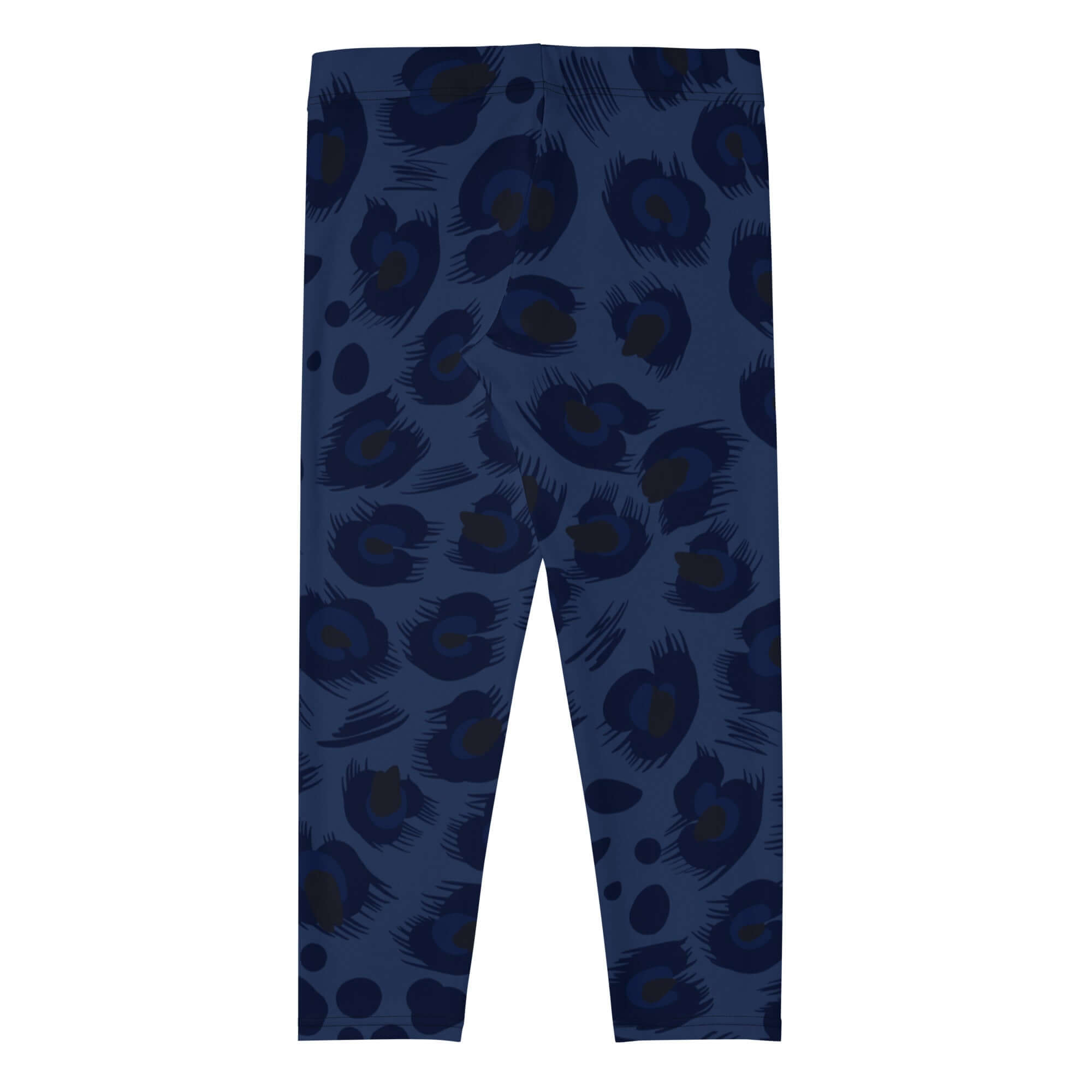 Capri Leggings | Deep Blue Leopard Print | Camo Colors