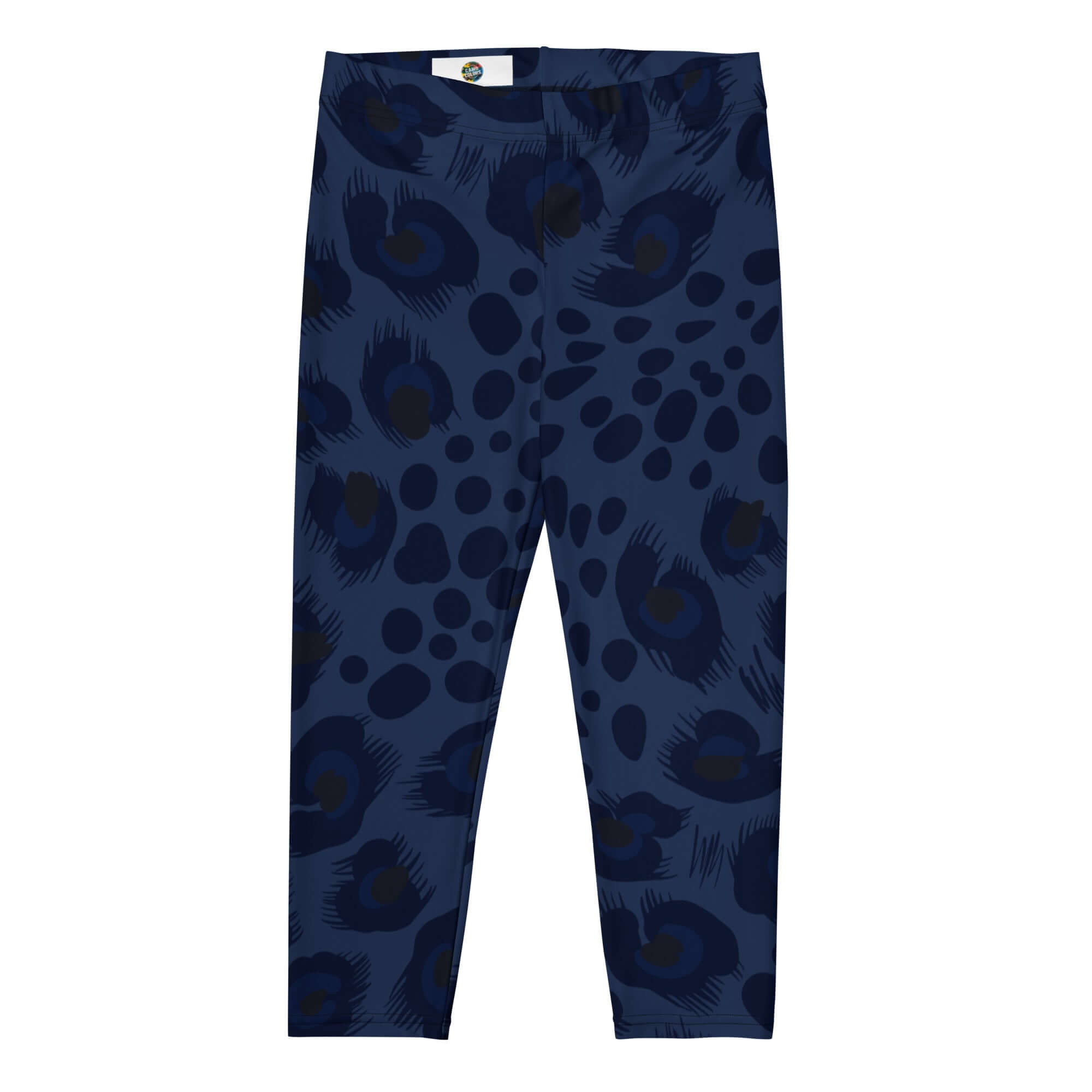 Capri Leggings | Deep Blue Leopard Print | Camo Colors