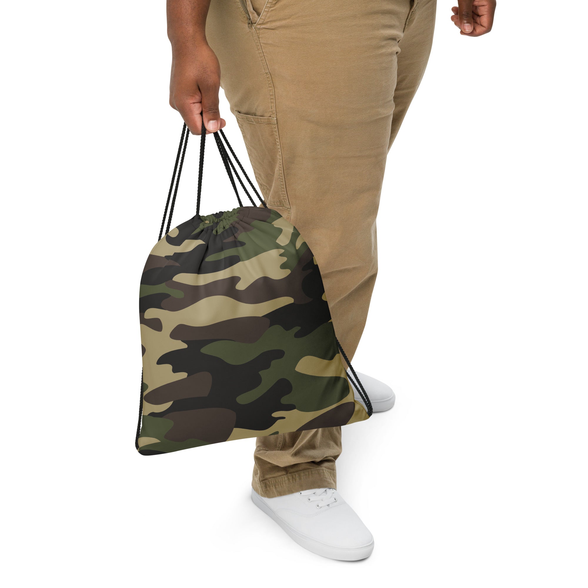 Drawstring Bag | Classic Green Camouflage Camo Colors