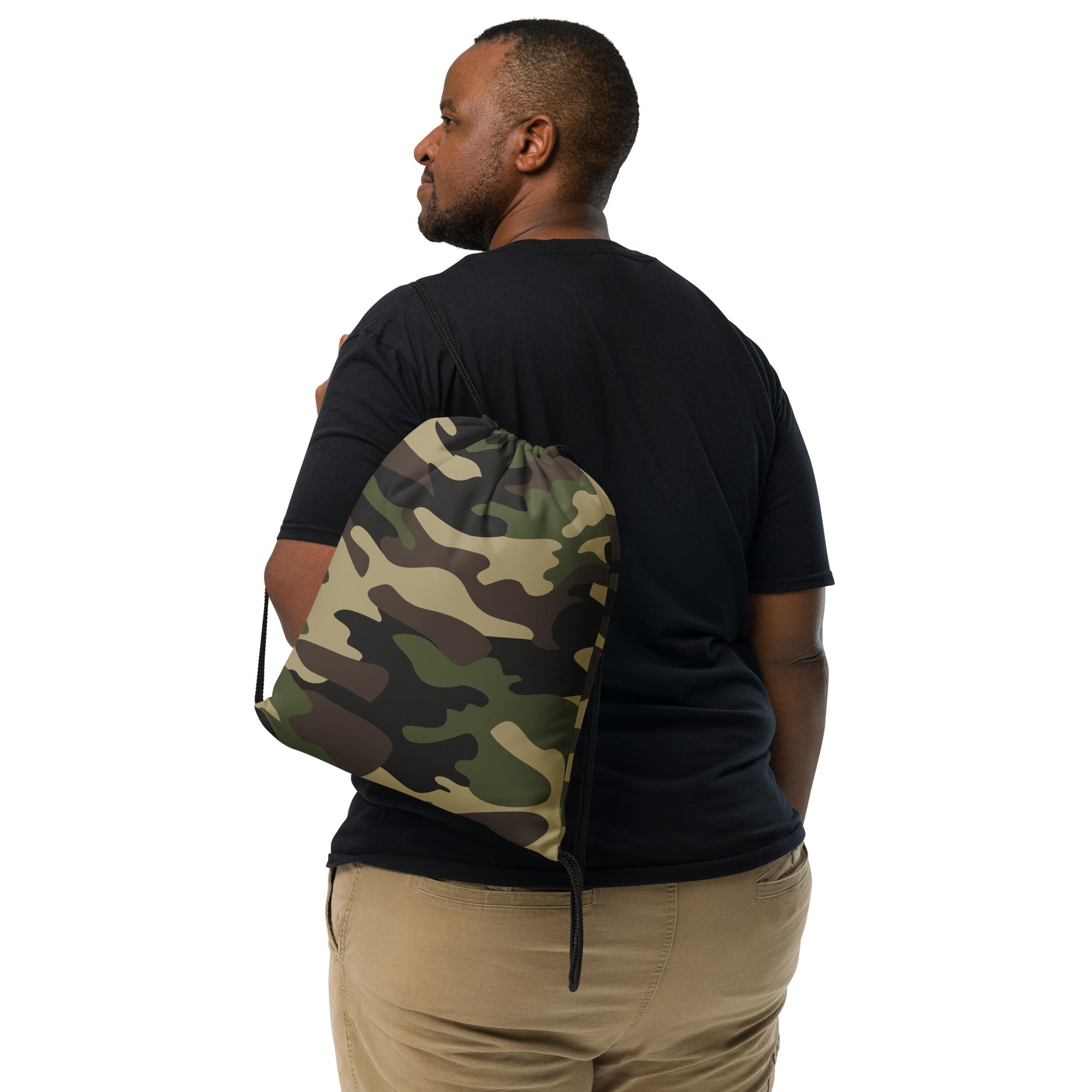 Drawstring Bag | Classic Green Camouflage Camo Colors