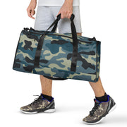 Premium Quality Duffle Bag in Shades of Blue & Charcoal Camo | Camo Colors