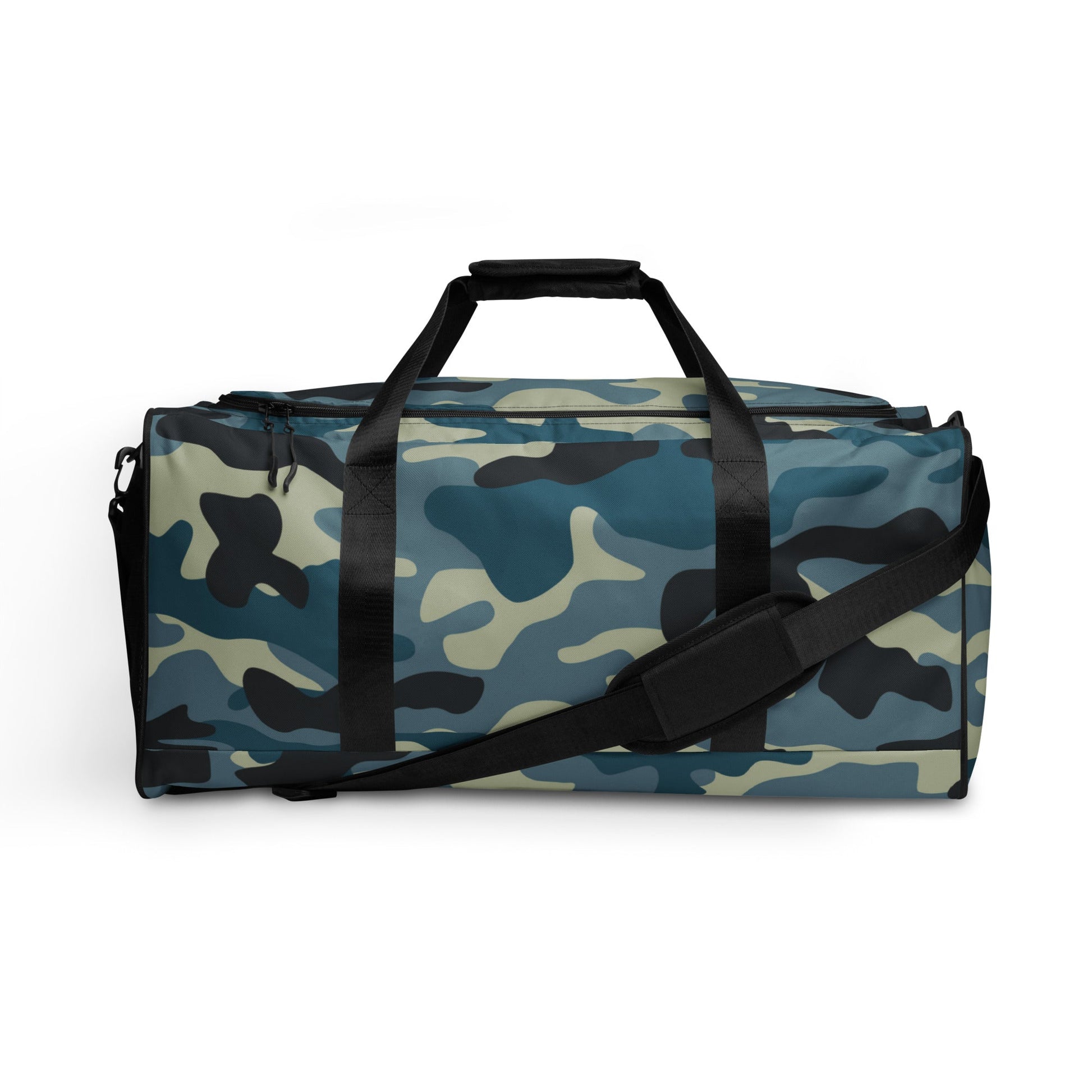 Premium Quality Duffle Bag in Shades of Blue & Charcoal Camo | Camo Colors