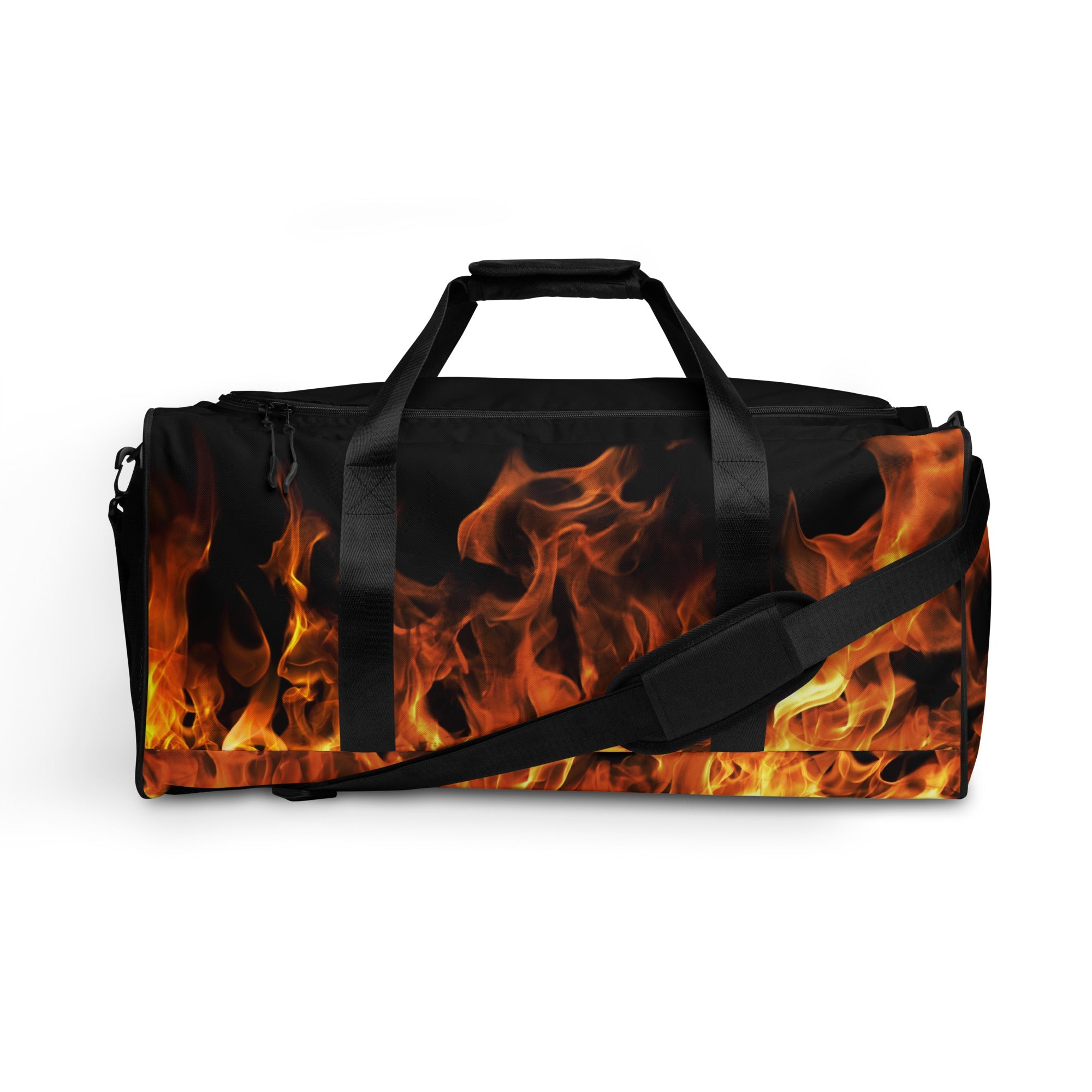 Blazing Flames Duffle Bag | Premium Gym Bag for Style & Performance | Camo Colors