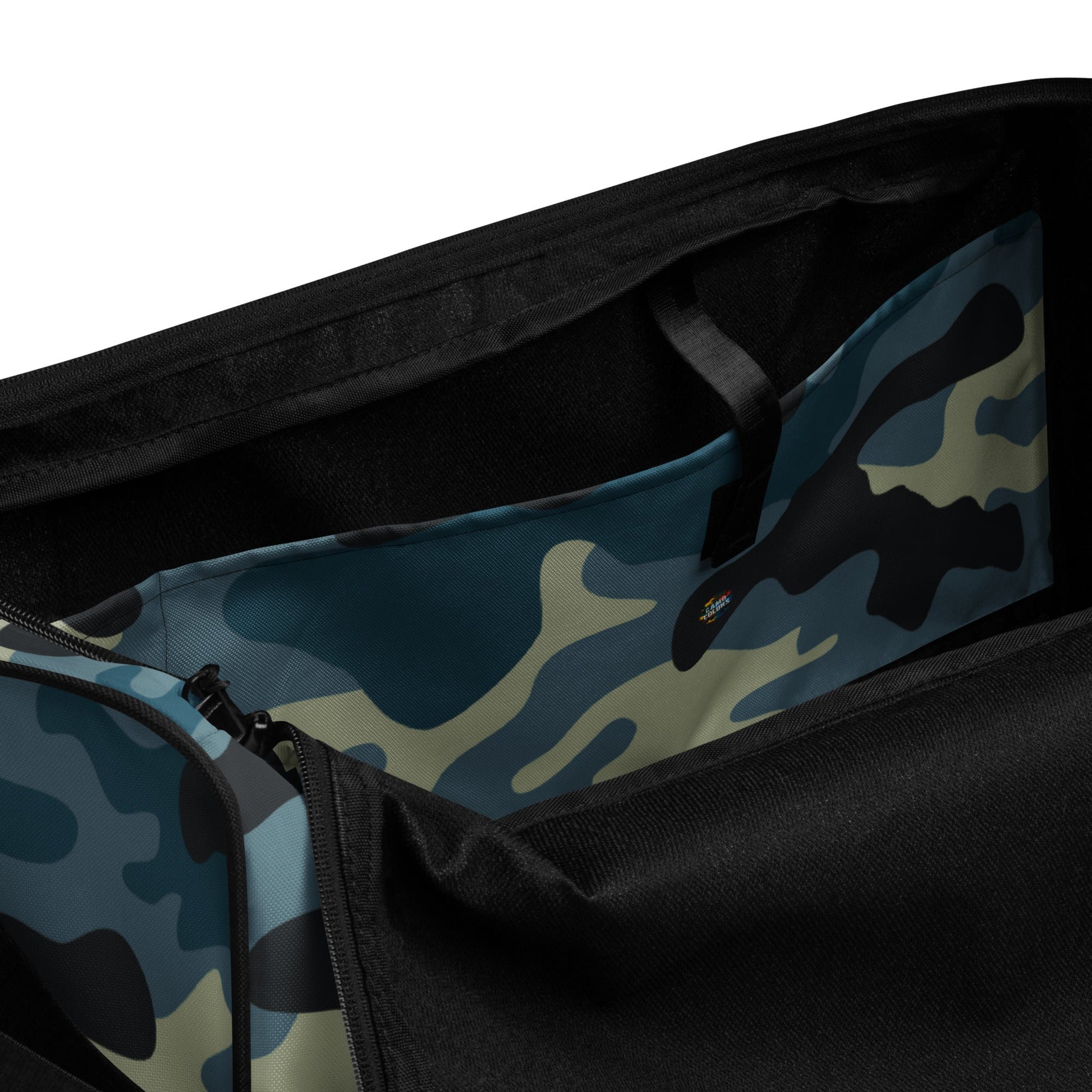 Premium Quality Duffle Bag in Shades of Blue & Charcoal Camo | Camo Colors