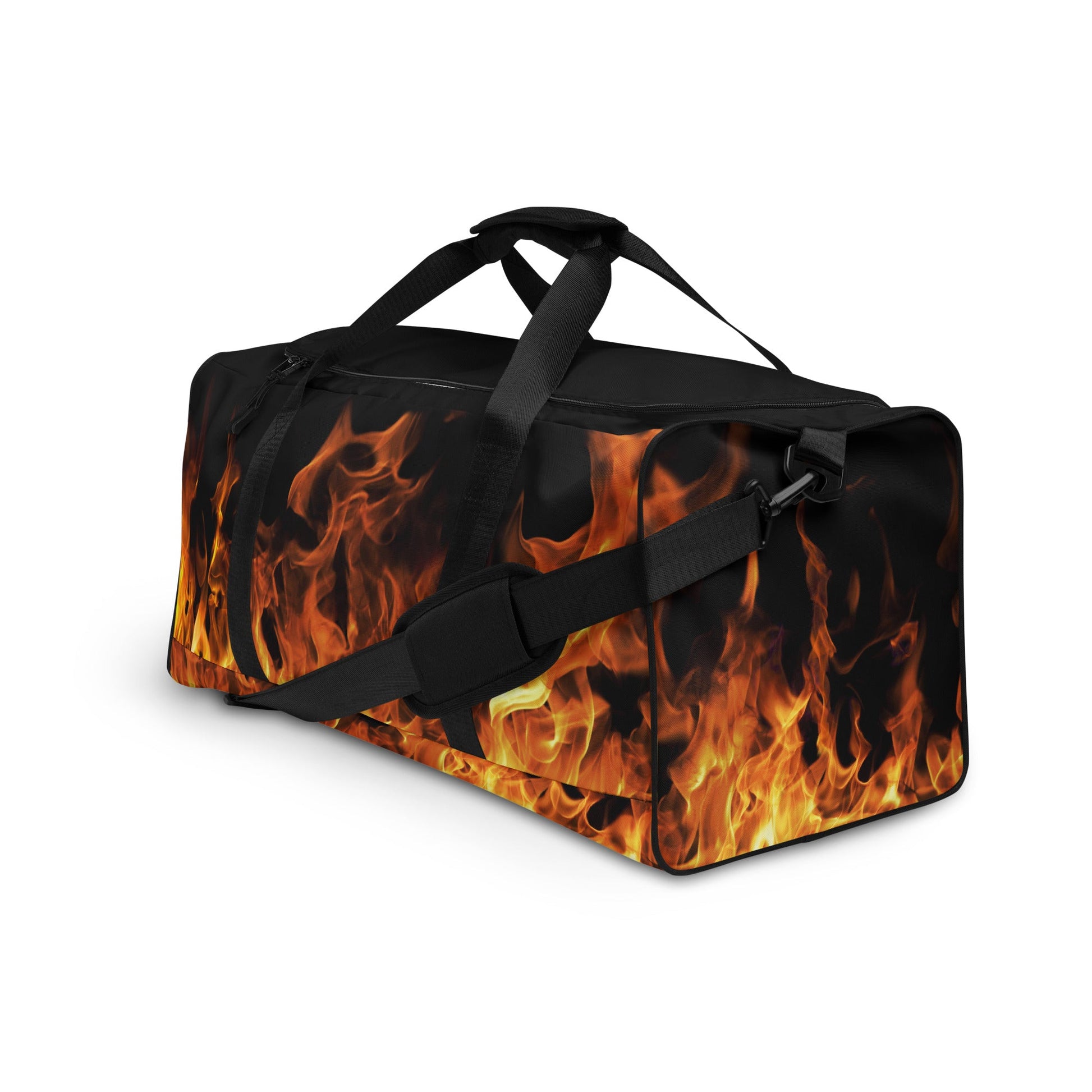 Blazing Flames Duffle Bag | Premium Gym Bag for Style & Performance | Camo Colors