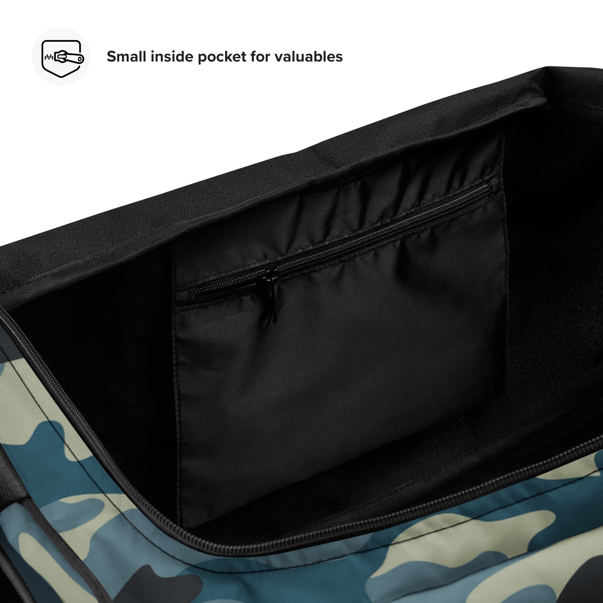Premium Quality Duffle Bag in Shades of Blue & Charcoal Camo | Camo Colors