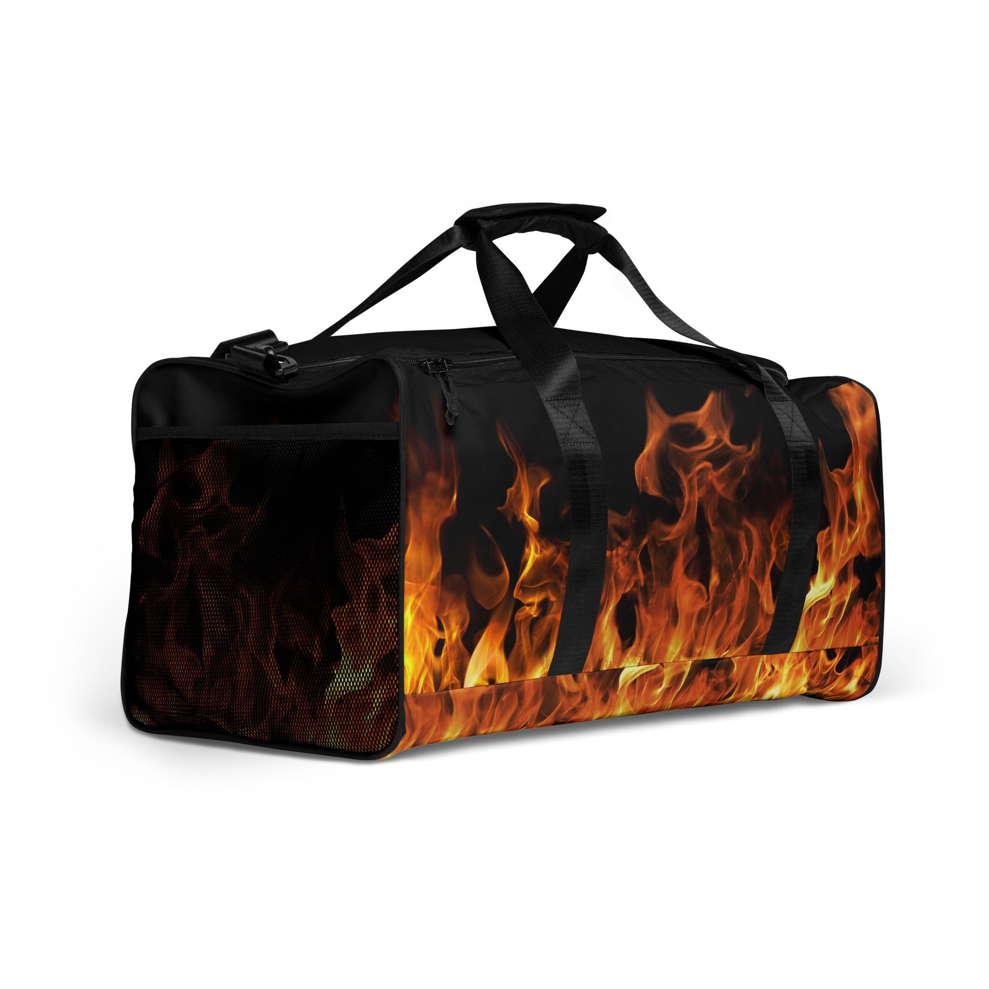 Blazing Flames Duffle Bag | Premium Gym Bag for Style & Performance | Camo Colors