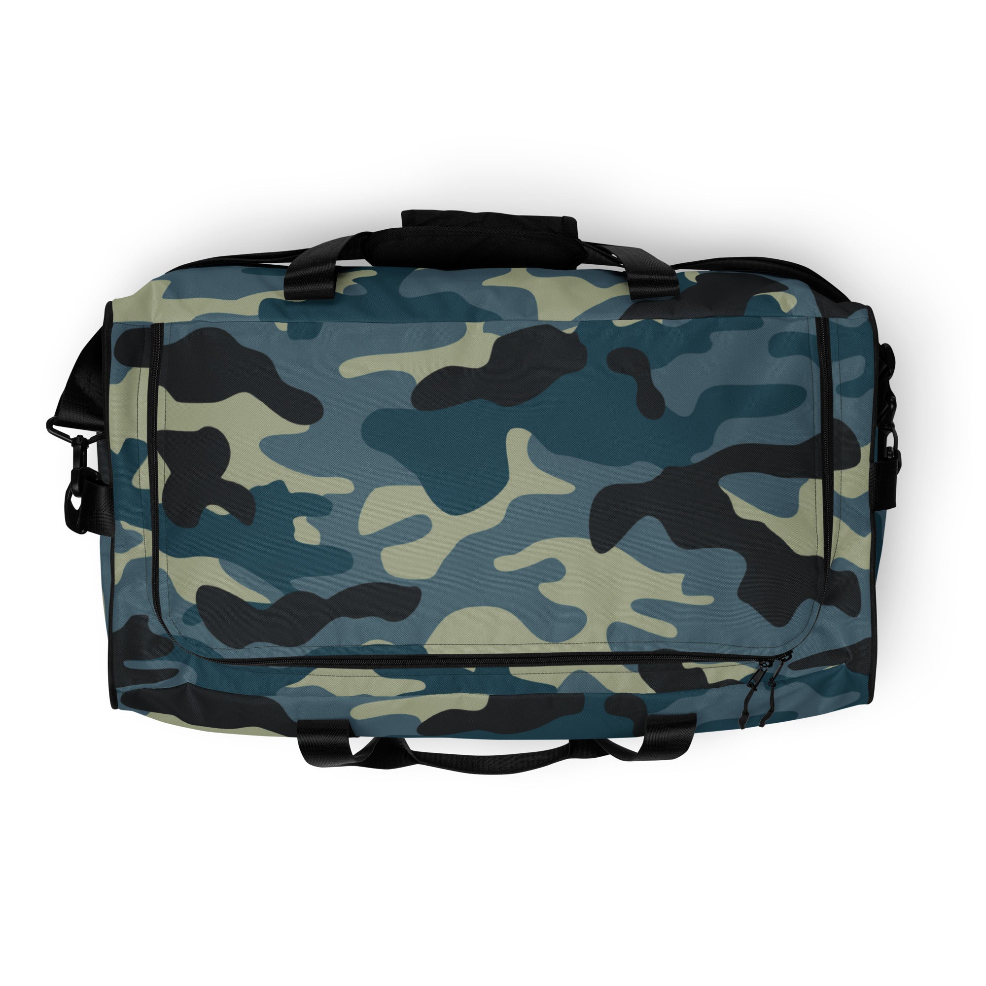 Premium Quality Duffle Bag in Shades of Blue & Charcoal Camo | Camo Colors