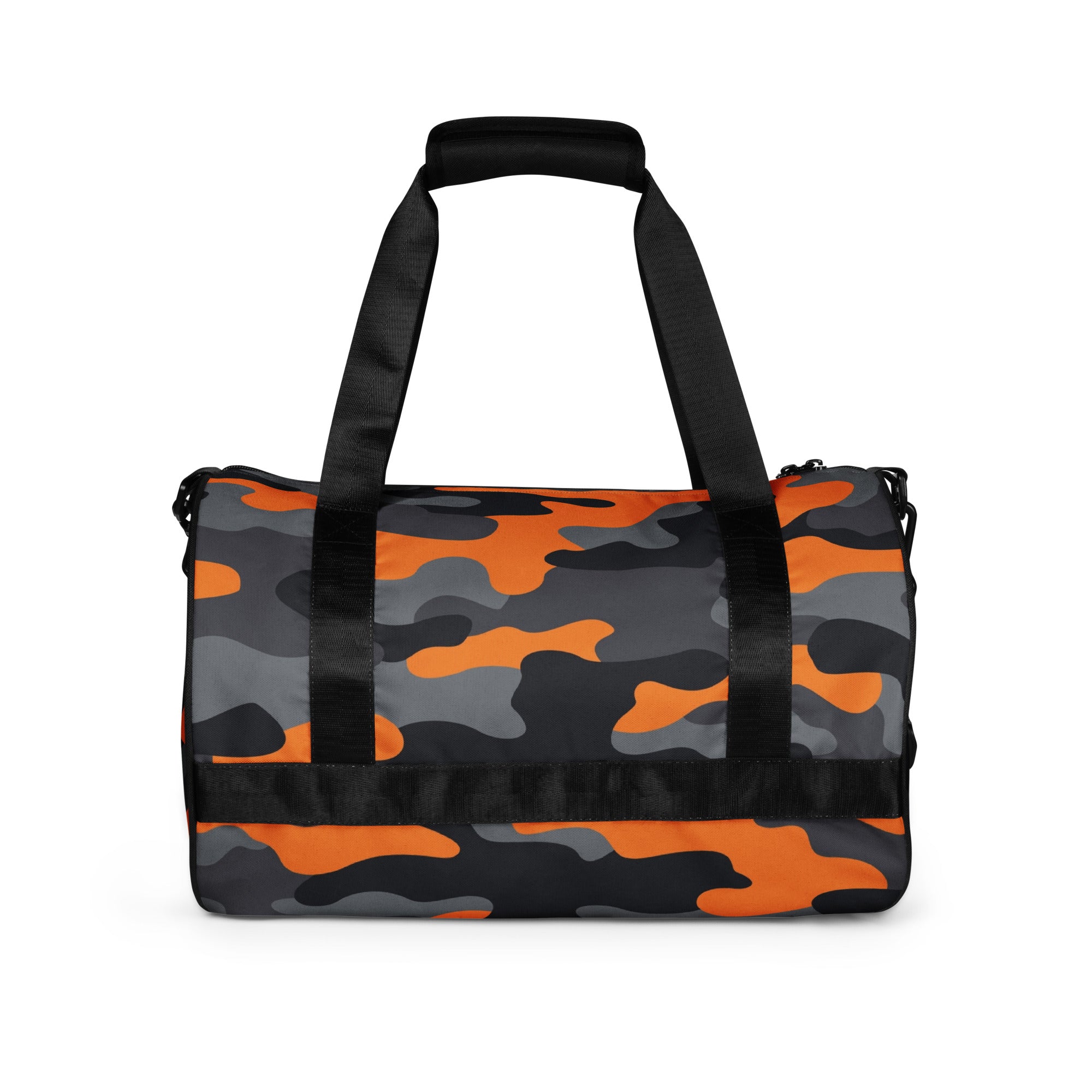 Camo Gym Bag | Orange, Black & Gray Camo Colors