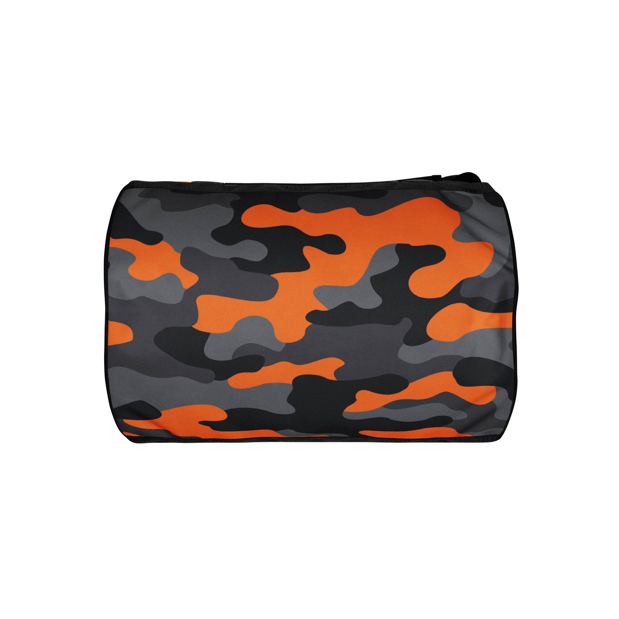 Camo Gym Bag | Orange, Black & Gray Camo Colors