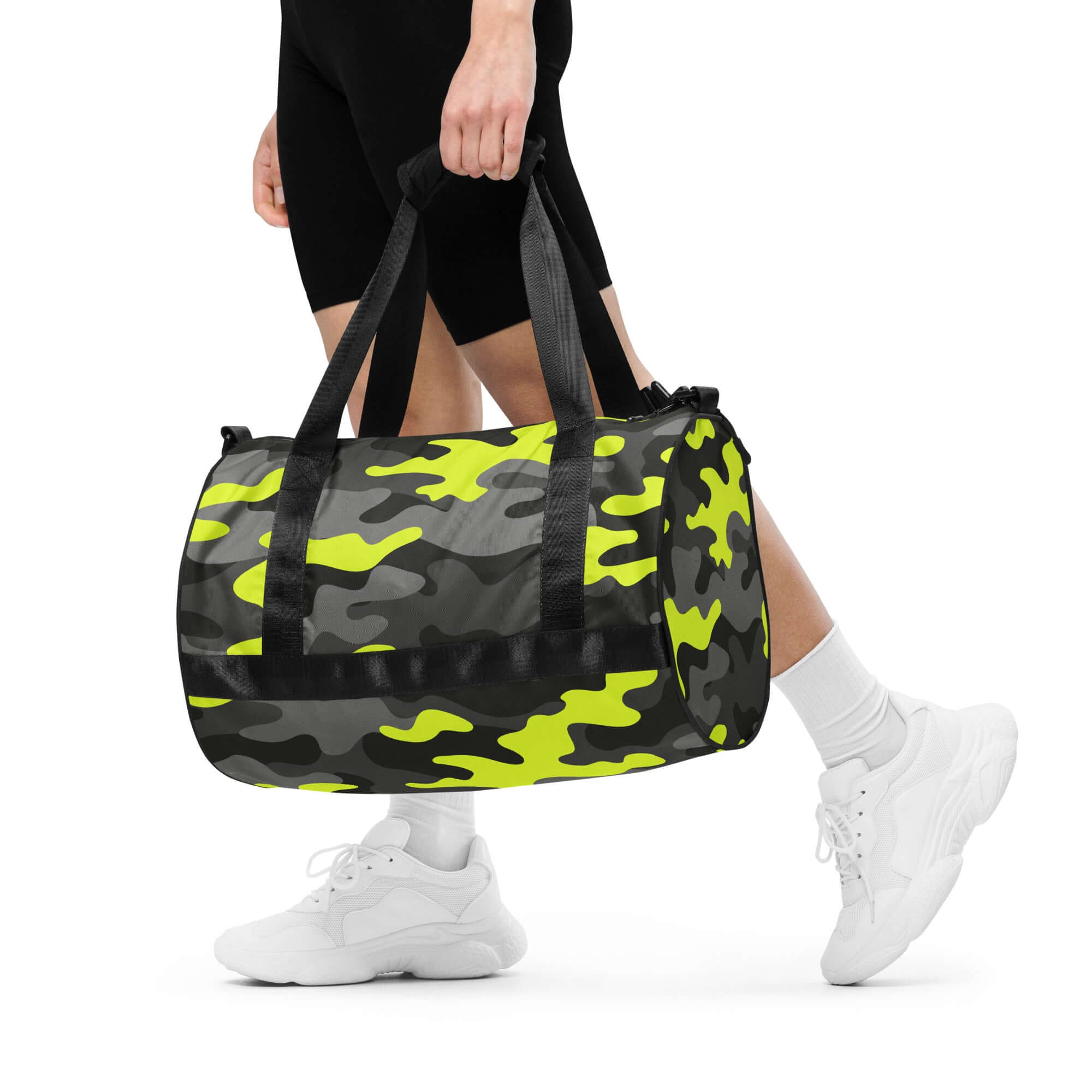 Camo Gym Bag | Black, Gray, and Yellow Camo Colors