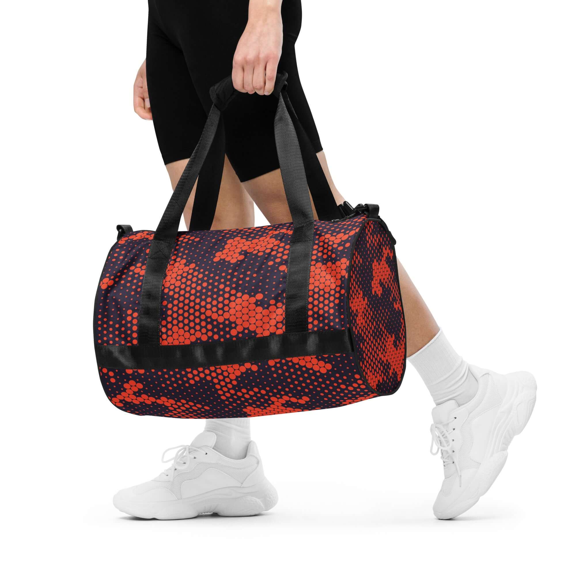 Camo Gym Bag | Orange & Blue Digital Camouflage Camo Colors