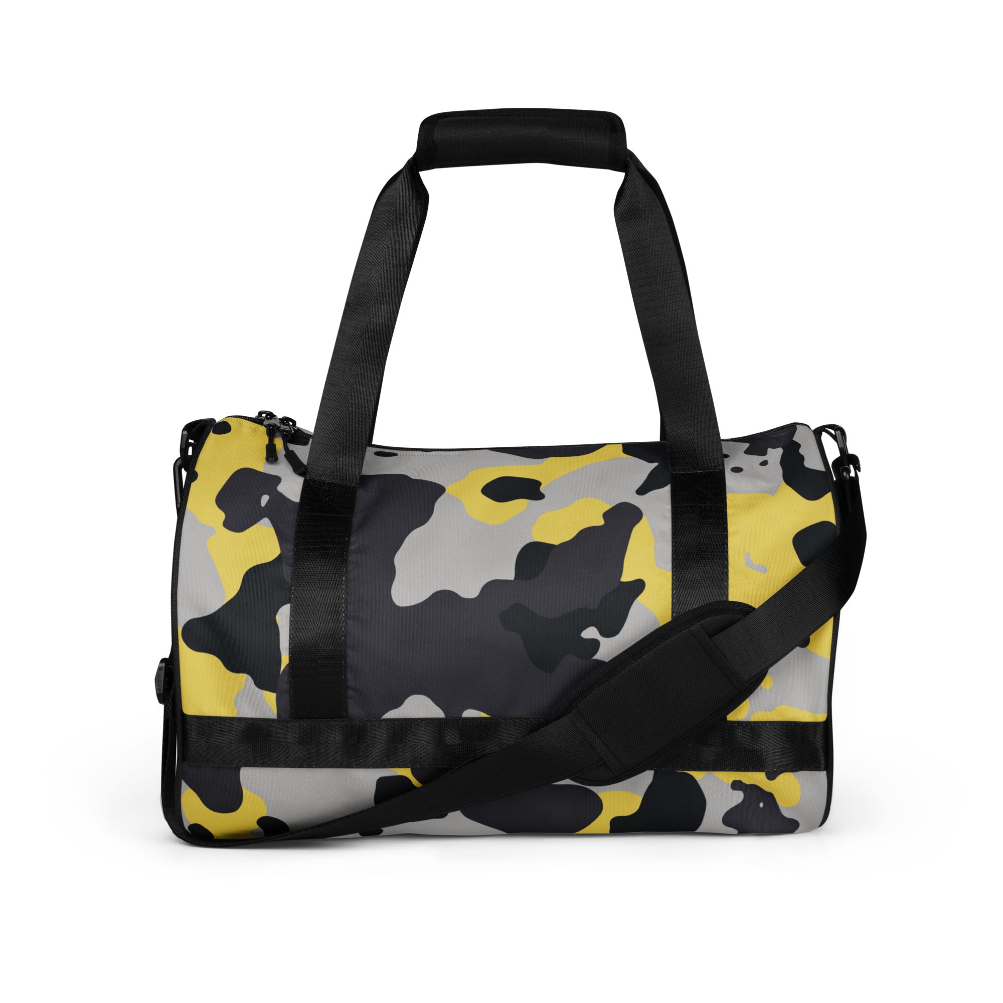 Camo Gym Bag | Yellow, Black, and Silver Camo Colors