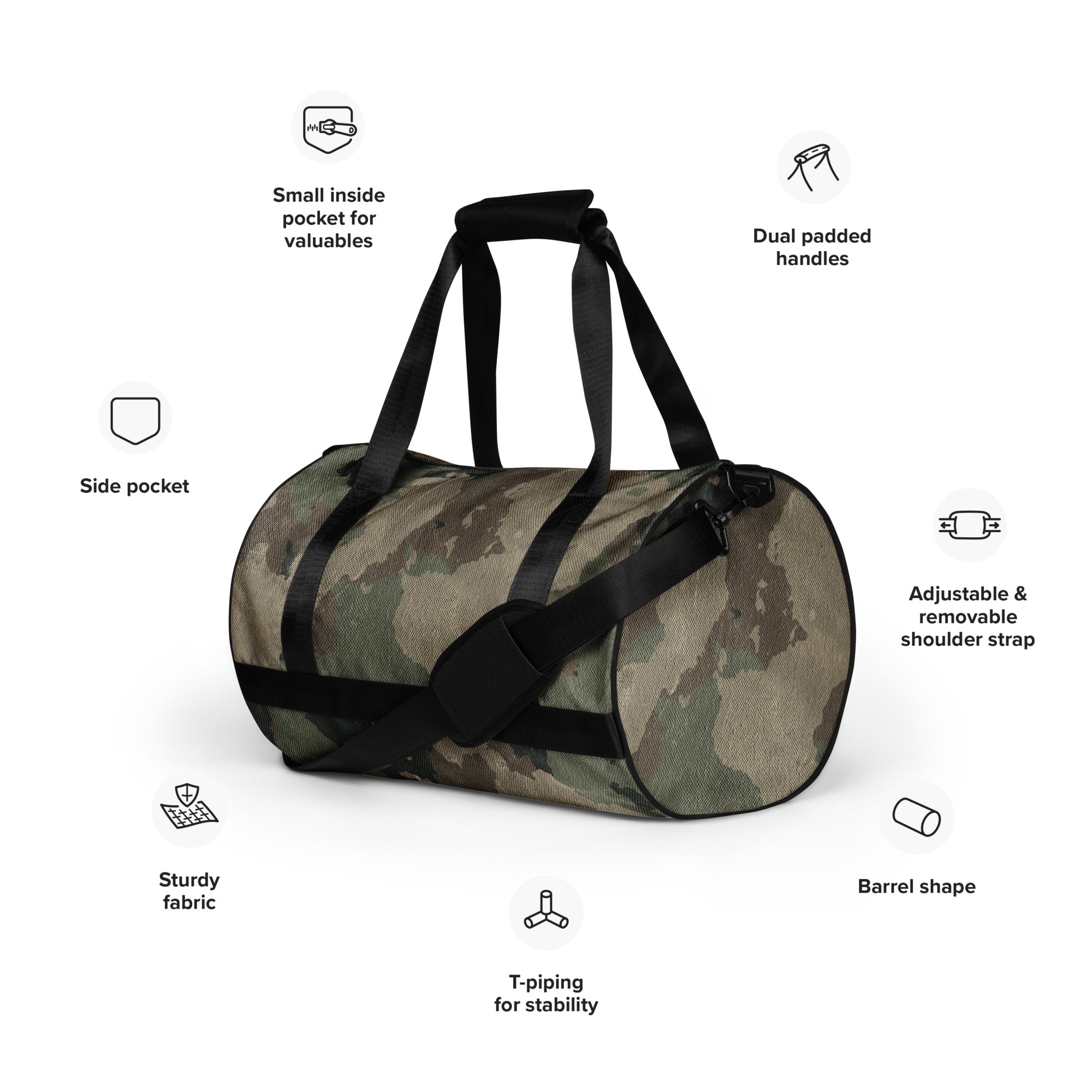 Camo Gym Bag | Dirty Old Brown Camo Colors