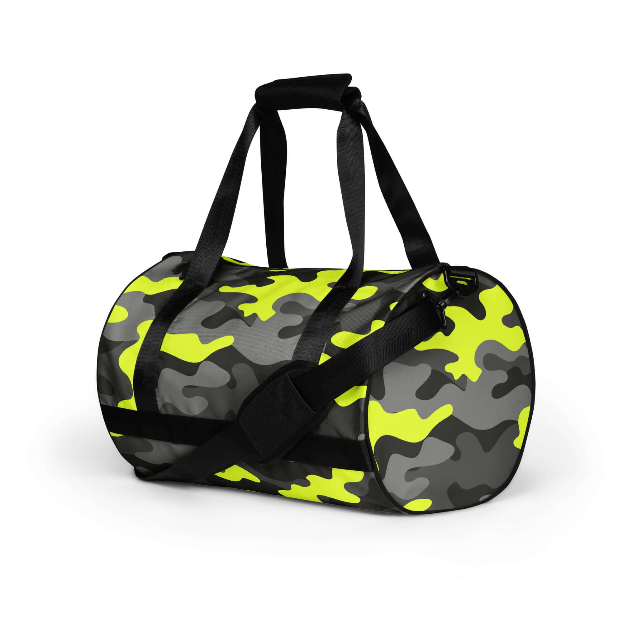 Camo Gym Bag | Black, Gray, and Yellow Camo Colors
