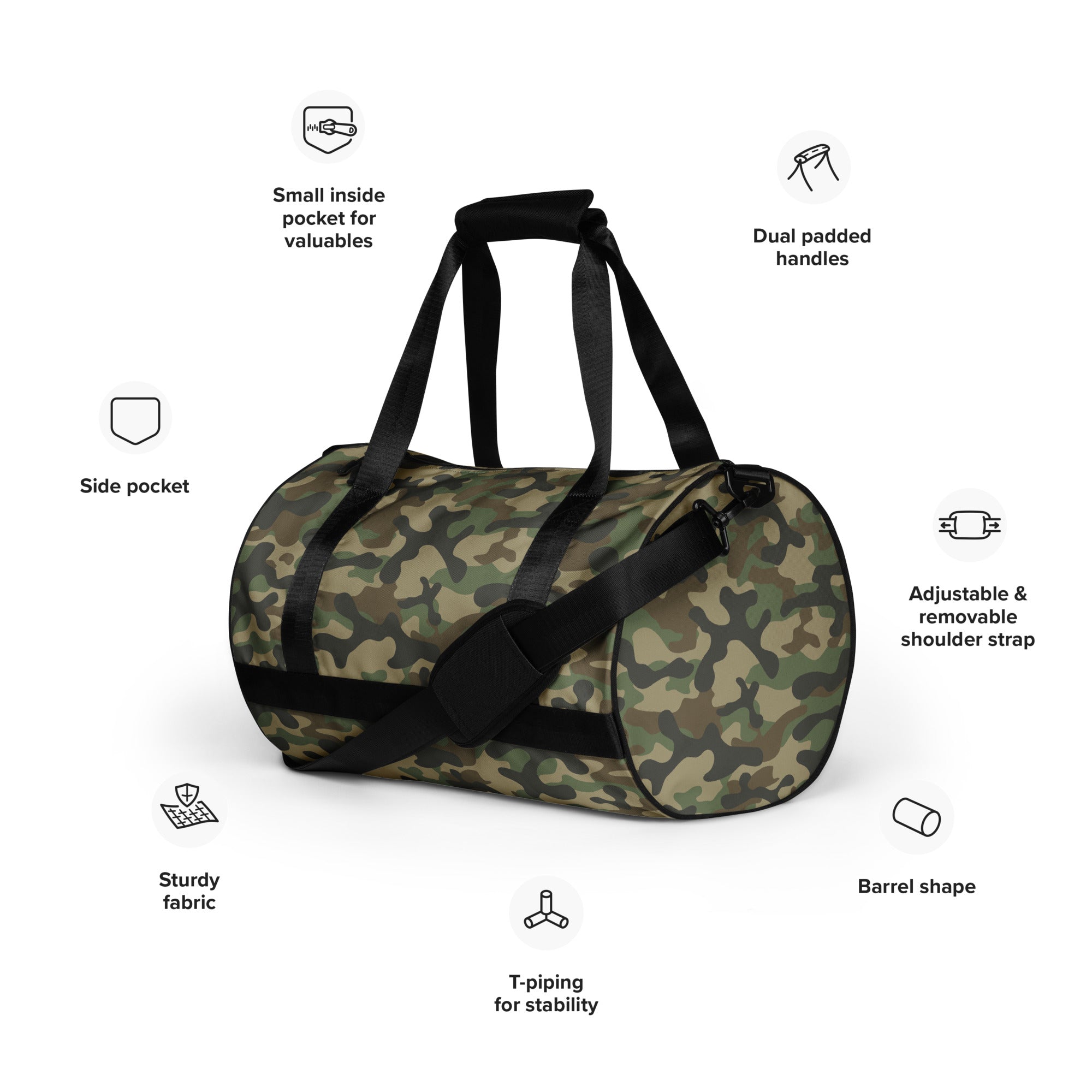 Camo Gym Bag | Military Brown Camo Colors