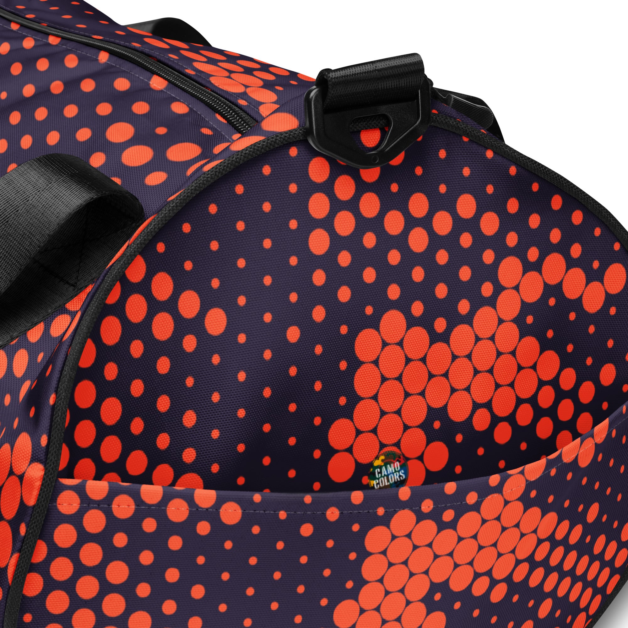 Camo Gym Bag | Orange & Blue Digital Camouflage Camo Colors