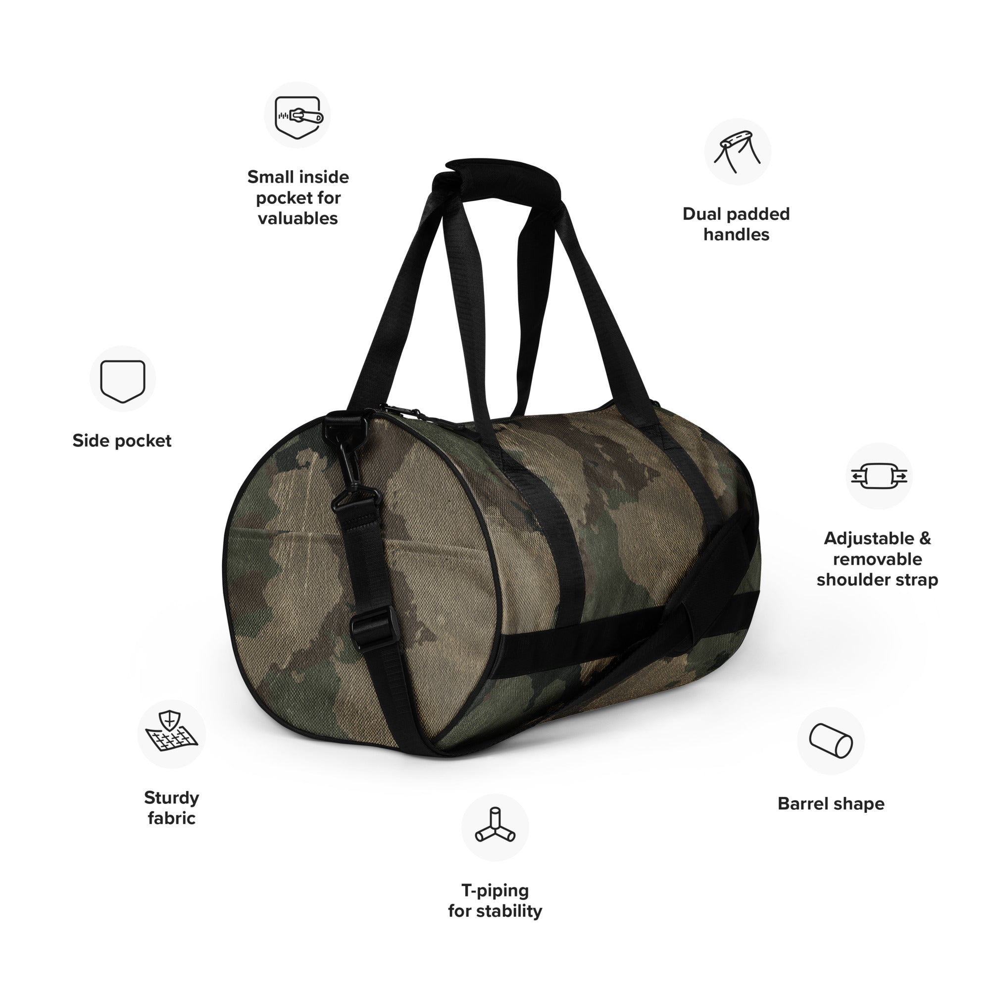 Camo Gym Bag | Dirty Old Brown Camo Colors