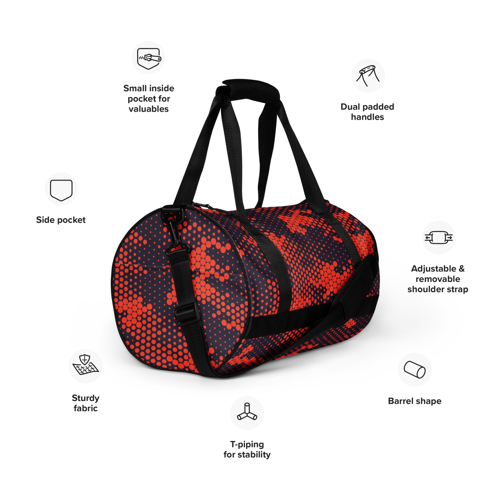 Camo Gym Bag | Orange & Blue Digital Camouflage Camo Colors