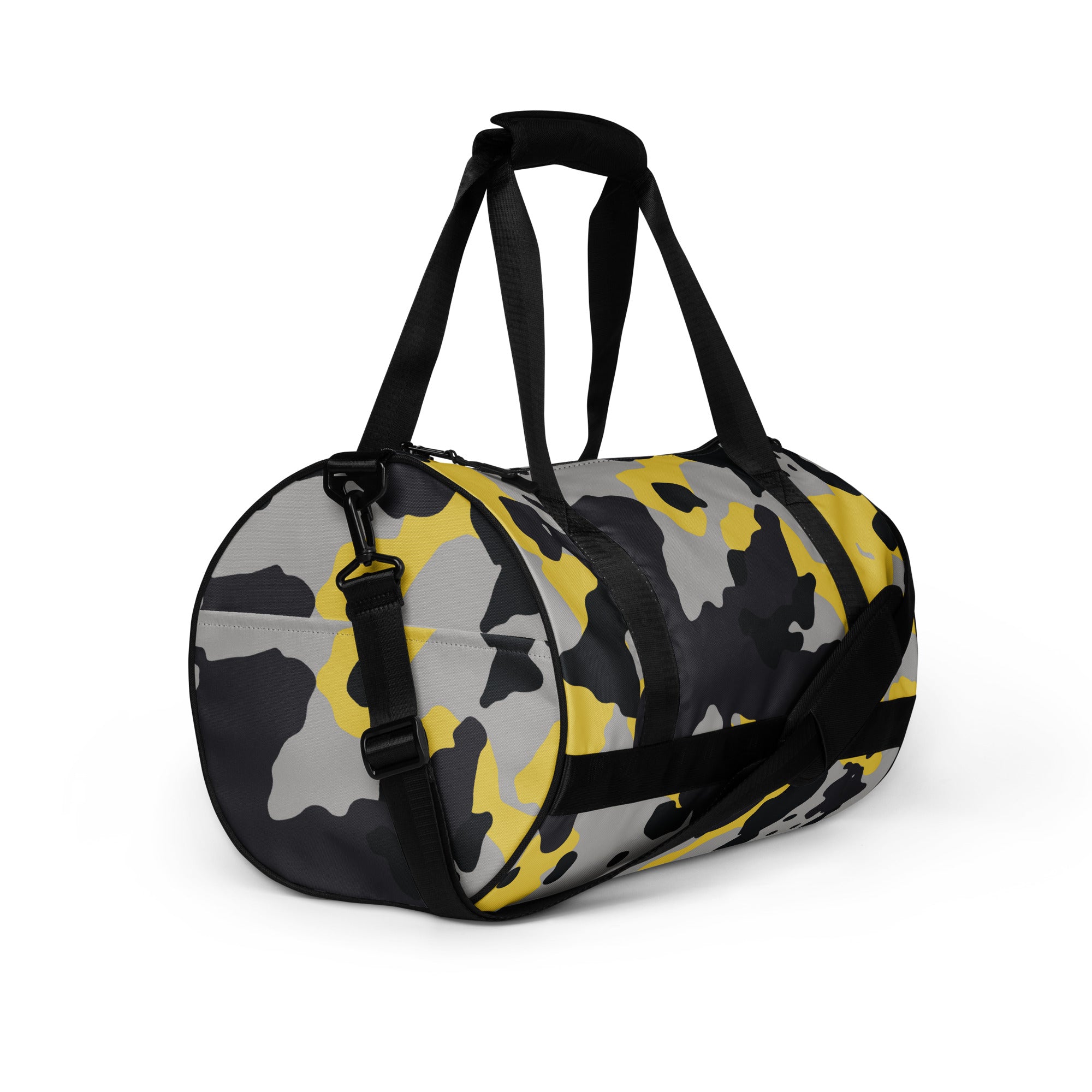 Camo Gym Bag | Yellow, Black, and Silver Camo Colors