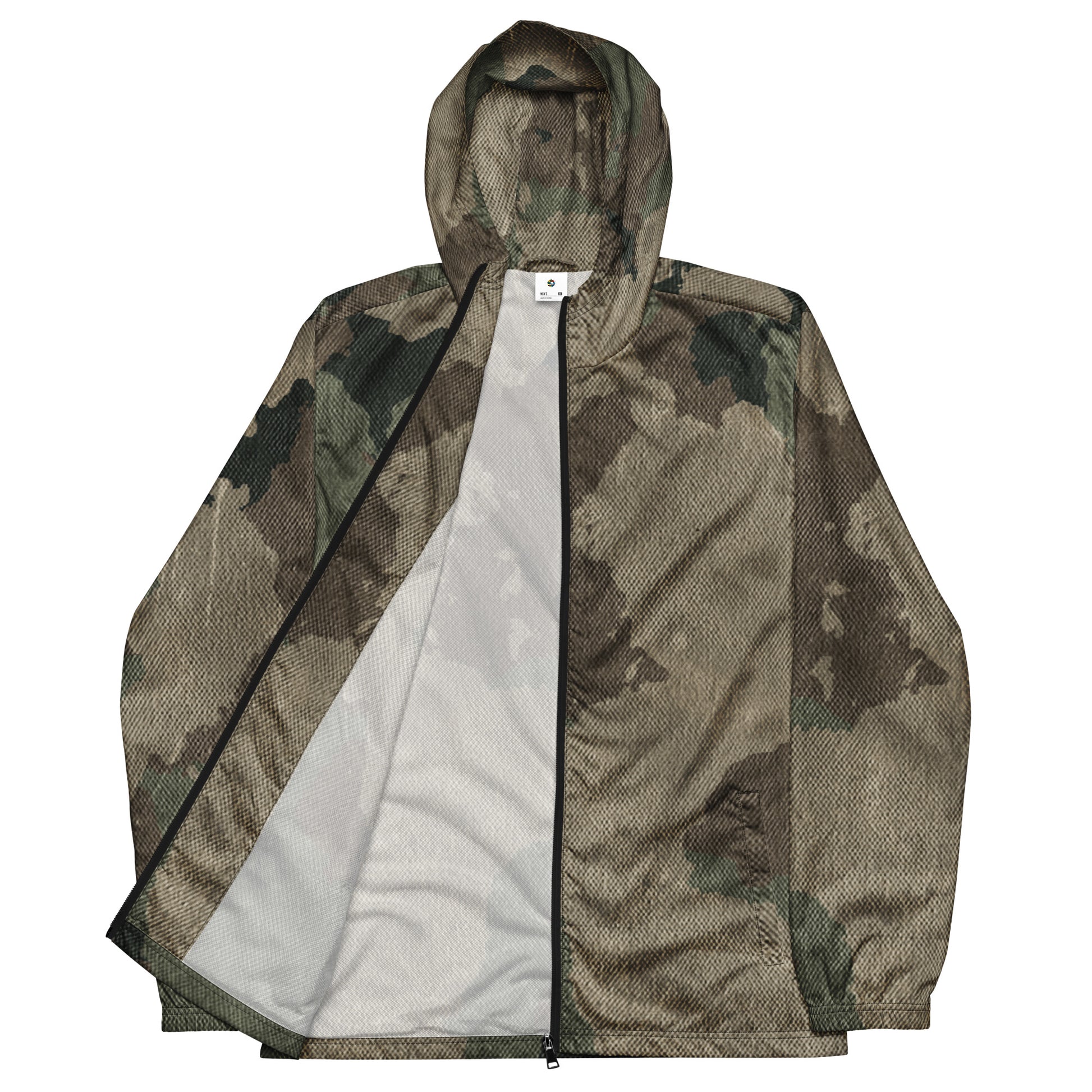 Men's Windbreaker | Dirty Old Brown Camo Camo Colors